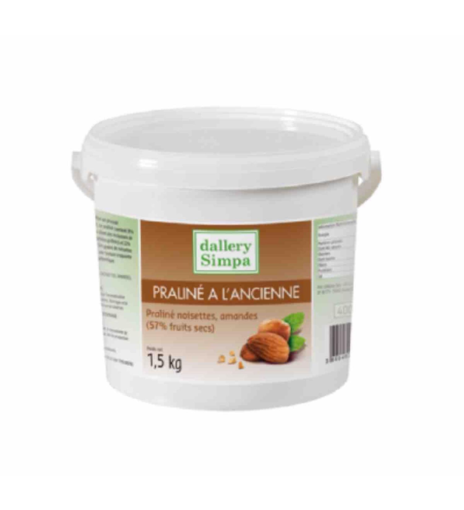 Pralin l'Ancienne DALLERY 1 5kg/Seau - Offres de 1 et 2 Seaux - Livraison Gratuite France (2 seaux) 1.5 kg (Lot de 1)