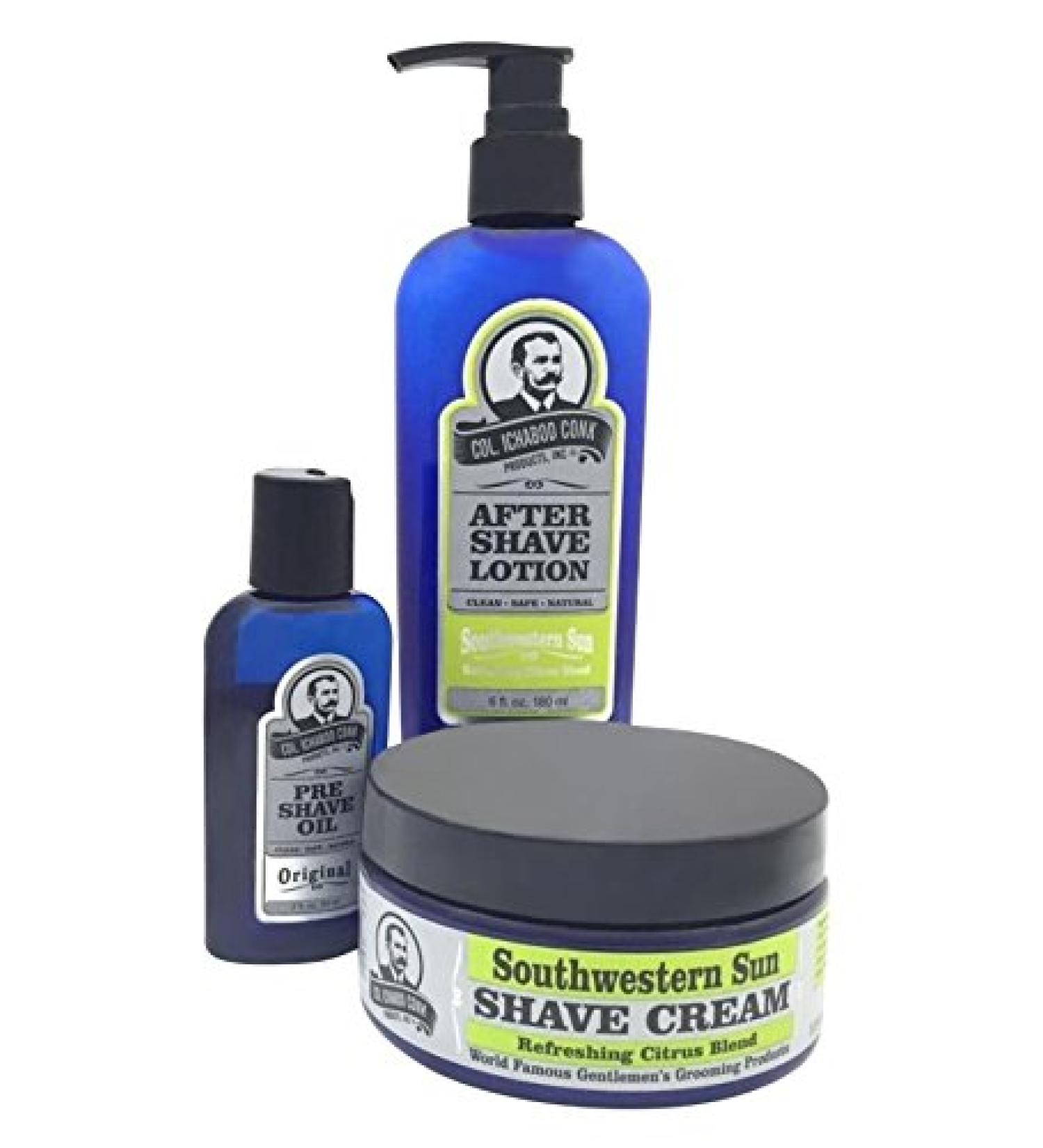Colonel Conk Model 4032 Southwestern Sun 3pc Shave Kit - Premium Shaving Essentials for a Smooth Experience | International Shipping Available - Buy Online on GoSupps.com