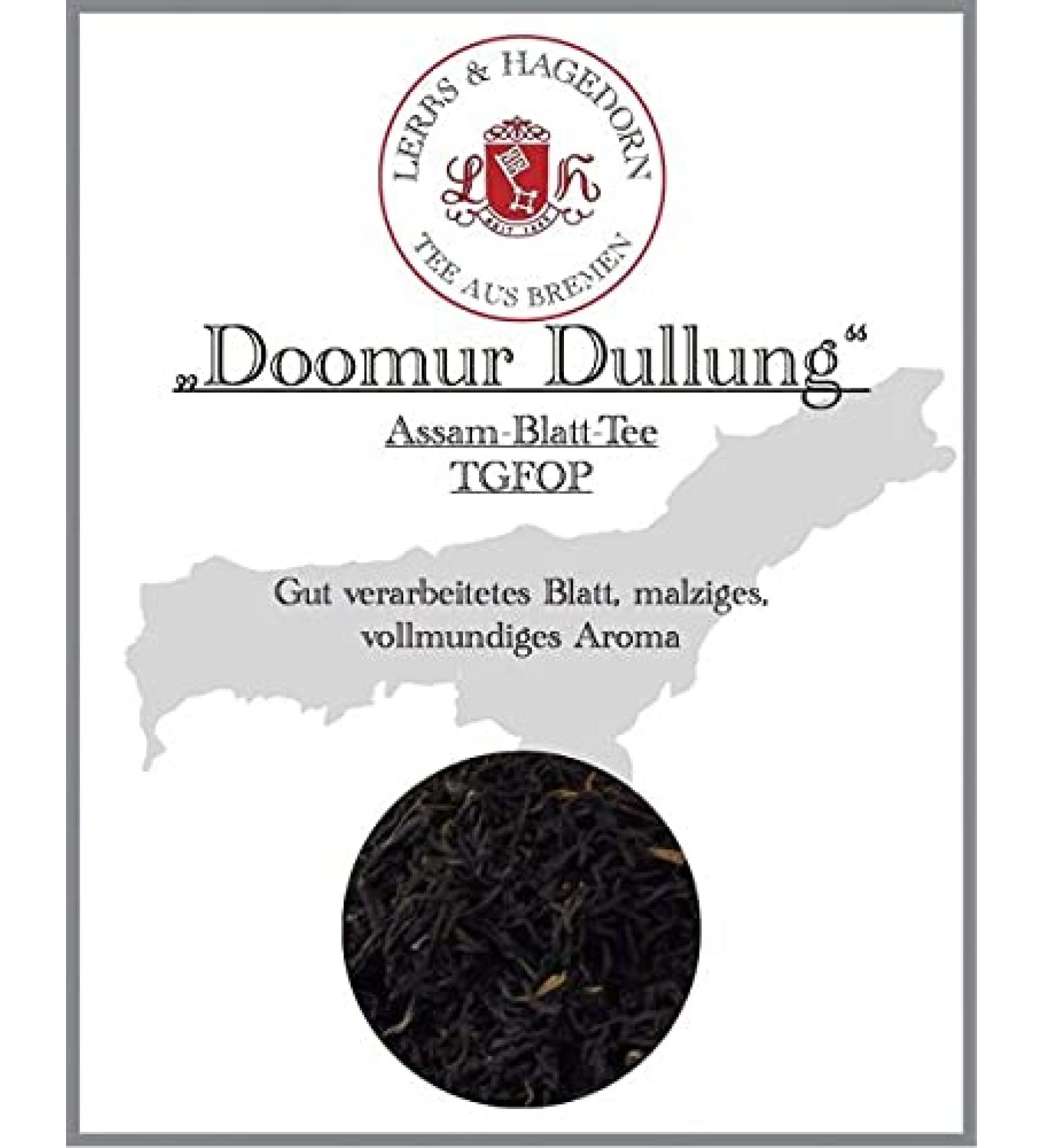  Lerbs & Hagedorn Black-Line TGFOP Doomur Dullung Tea Leaves 250g - Buy Online on GoSupps.com