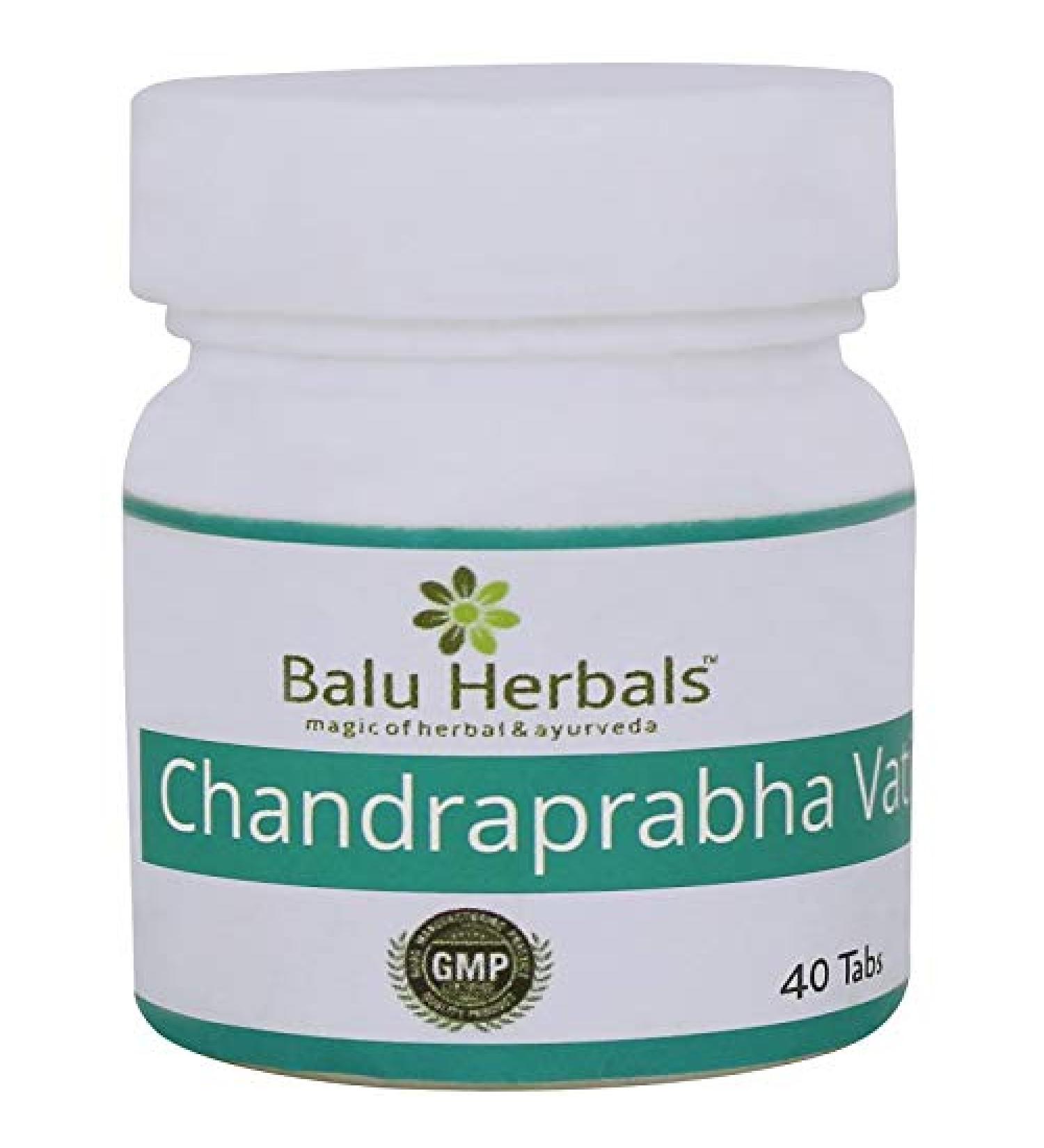 4 X Balu Herbals Chandraprabha Vati 40t