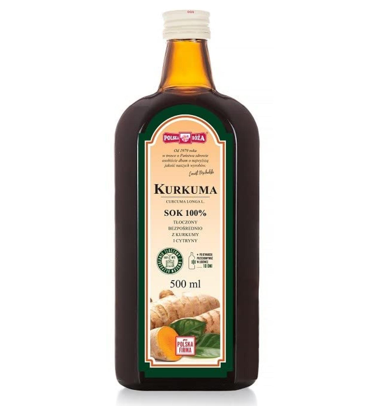 Turmeric juice without sugar 500 ml Polska Roza