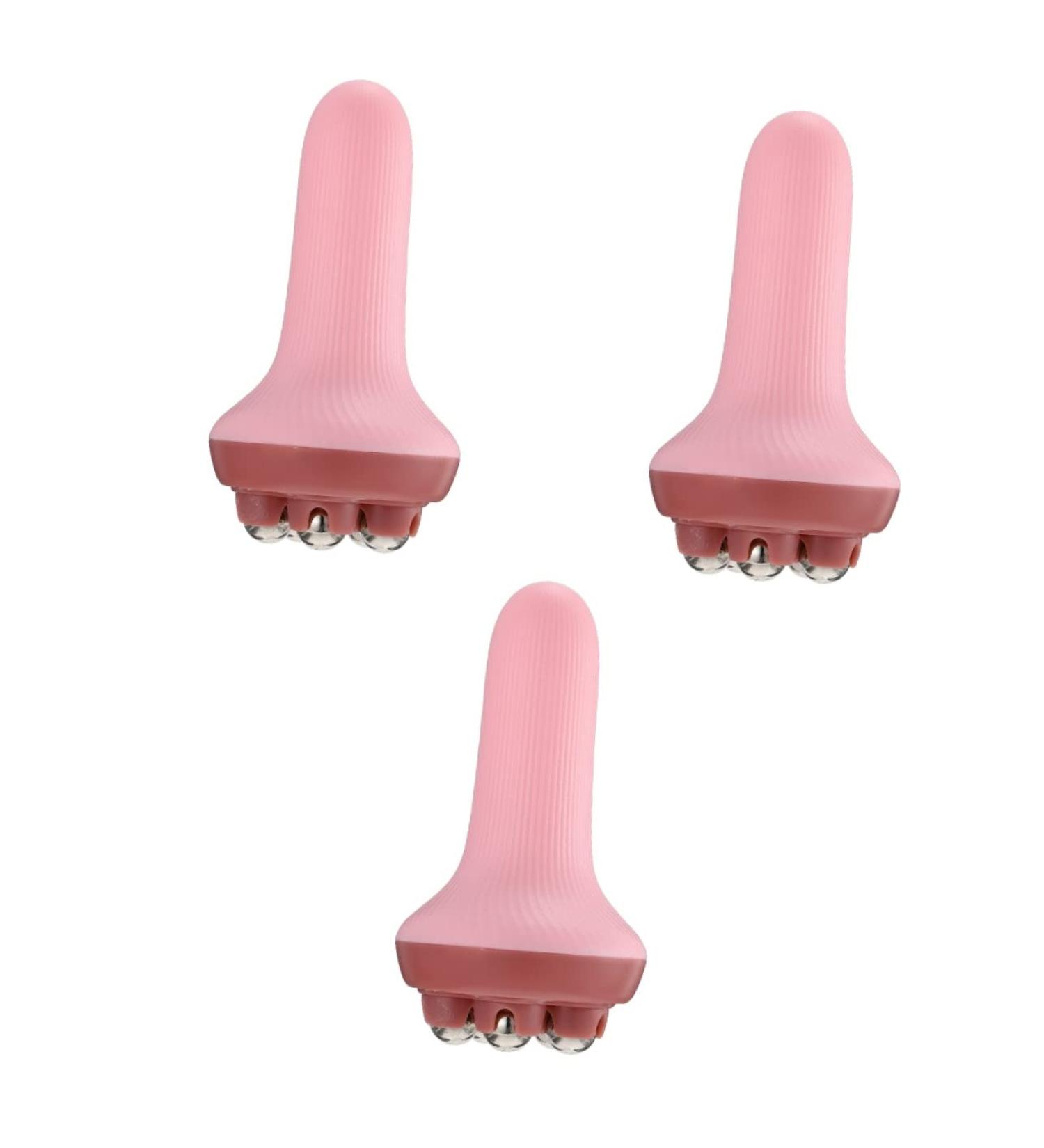 Minkissy 3PC Massage Roller Set - Body Percussion Massager & Muscle Roller Stick - Manual Roll Massage Devices - Rosa 14.5x7.5CM - International Shipping Available - Buy Online on GoSupps.com
