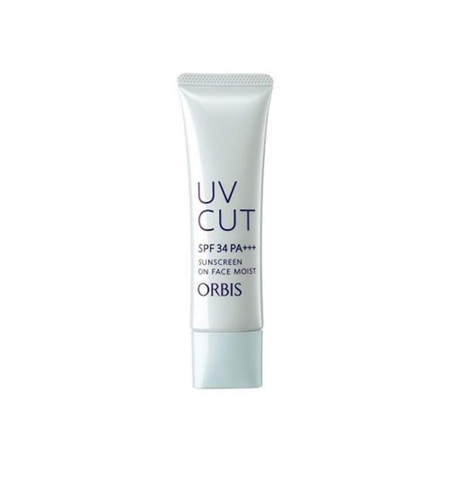 Orbis Sun Screen (R) On Face Moist Uv Cut 35g SPF34 PA+++ (Green Tea Set)