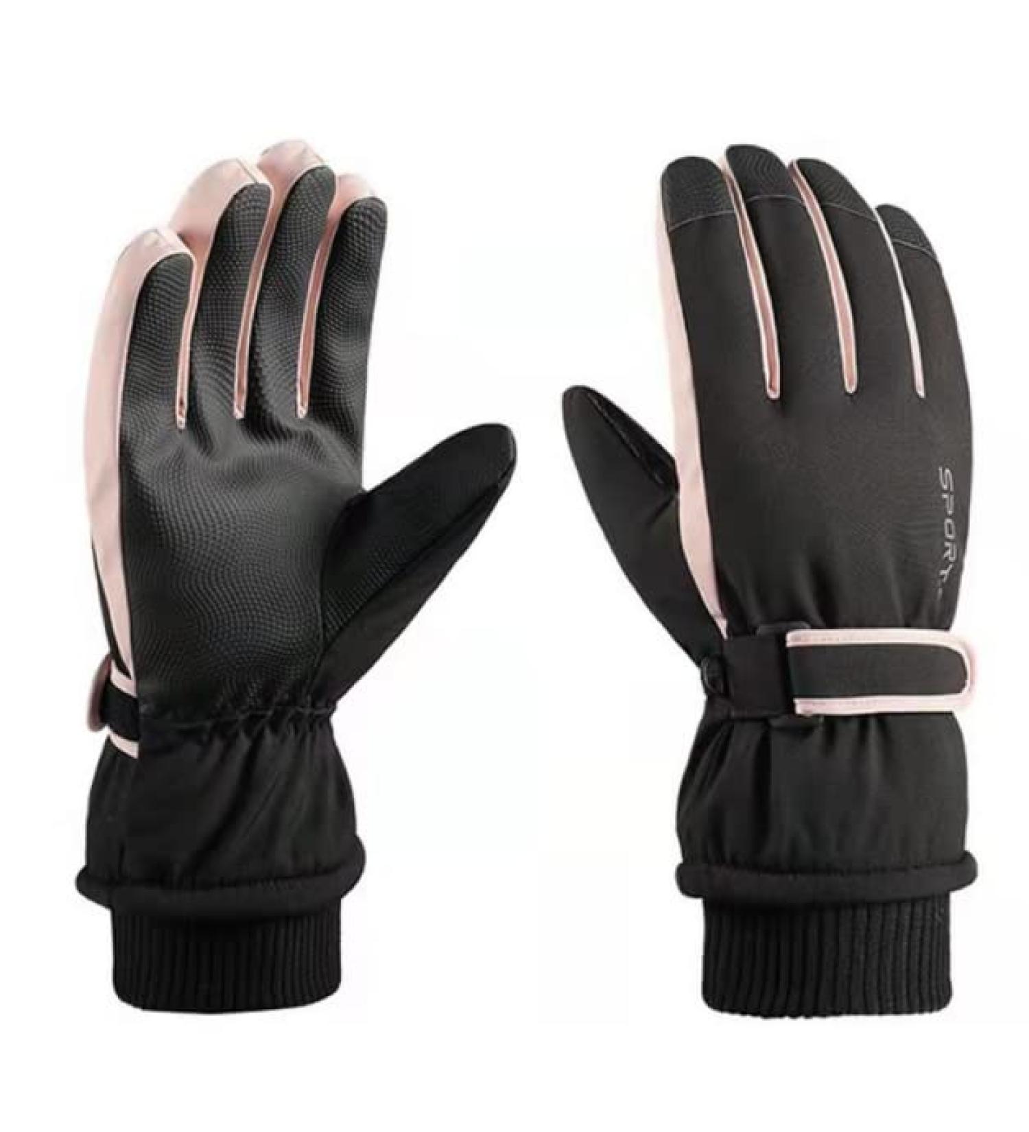 Ottsas Women's Pink Touchscreen Ski Gloves - Waterproof & Windproof - Buy Online on GoSupps.com