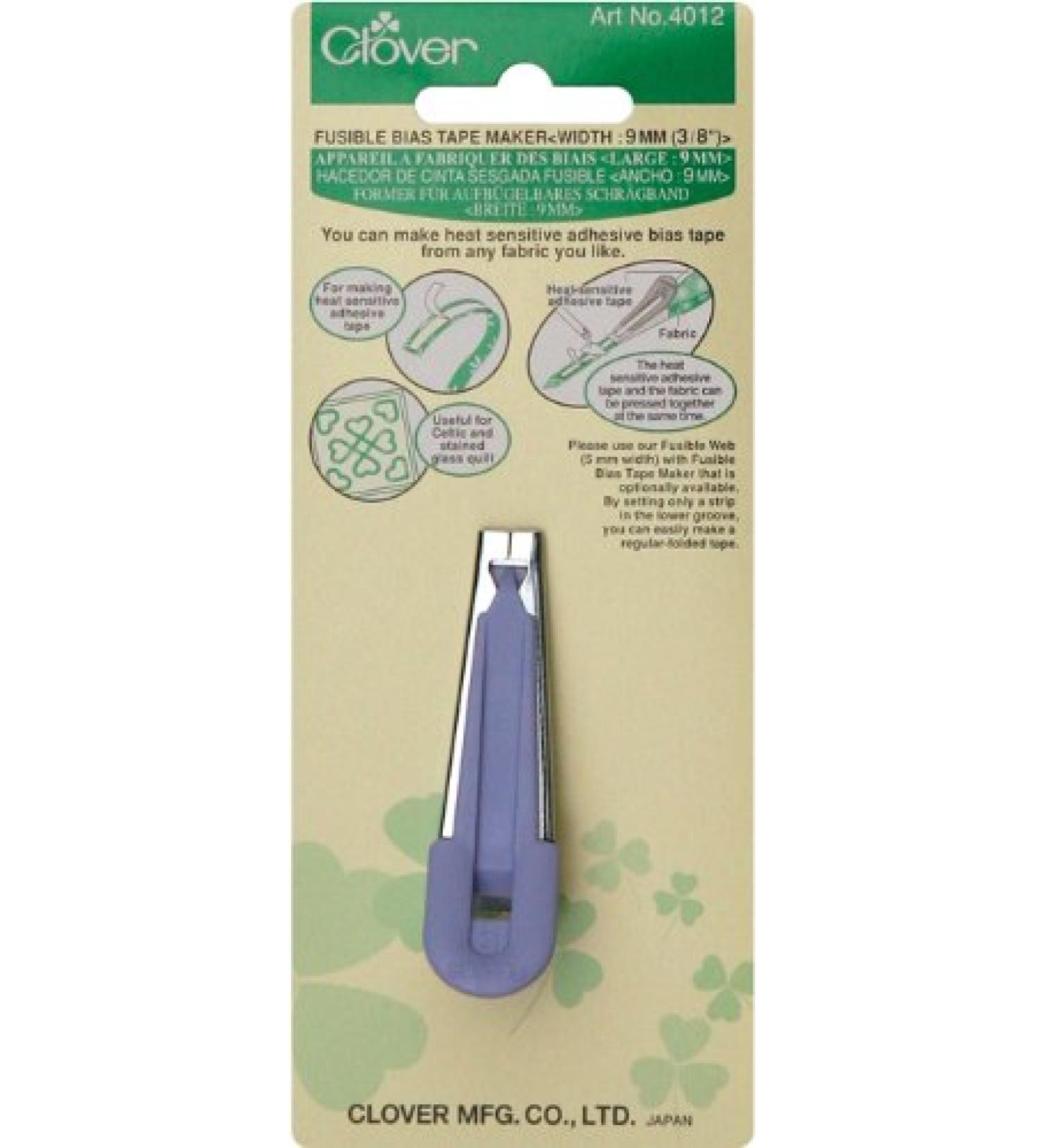 Fusible Bias Tape Maker - 9mm Width - Clover: Buy Online - Buy Online on GoSupps.com