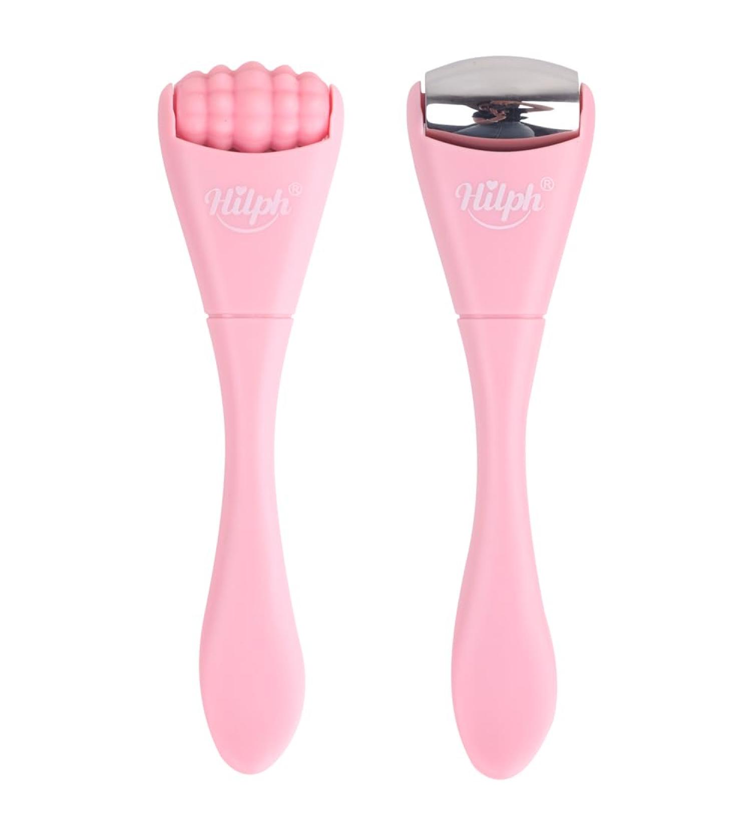 Hilph Facial Roller Beauty Massager - Enhance Eye Cream Absorption & Reduce Fine Lines - Pink - Buy Online on GoSupps.com