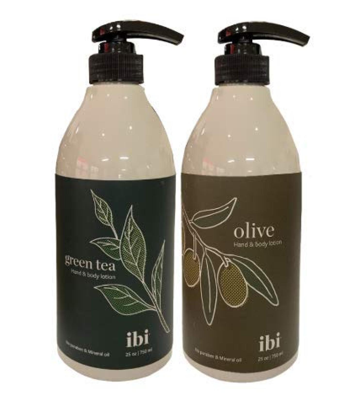 IBI Hand & Body Lotion Set - Refreshing Green Tea & Olive Lotion (750mL) - Nourishing & Moisturizing for All Skin Types - Shop Internationally - Buy Online on GoSupps.com