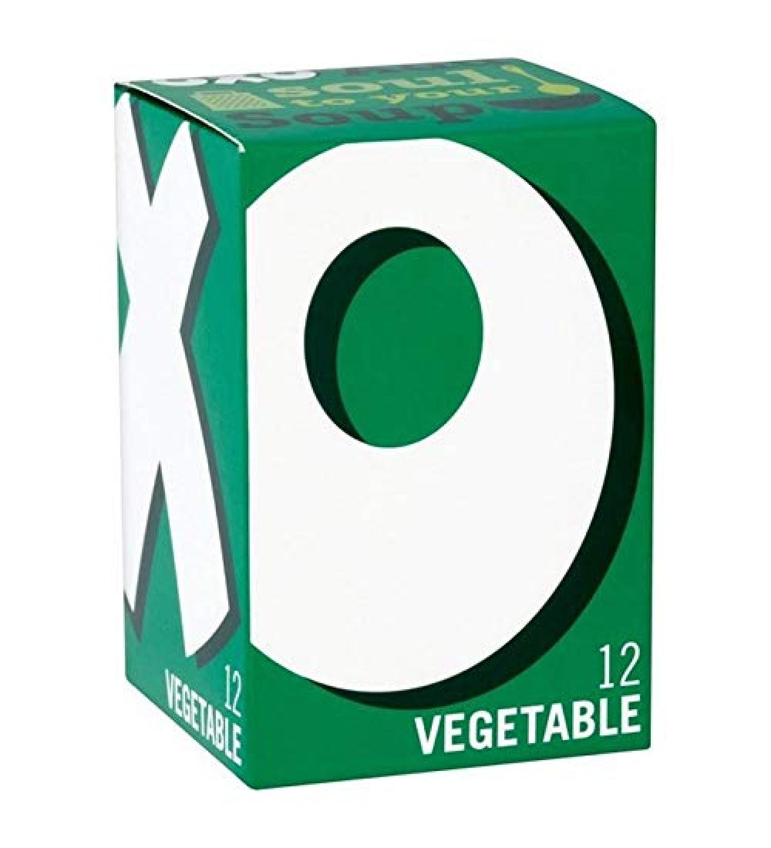 4X Oxo 12 Vegetable Stock Cubes 71g
