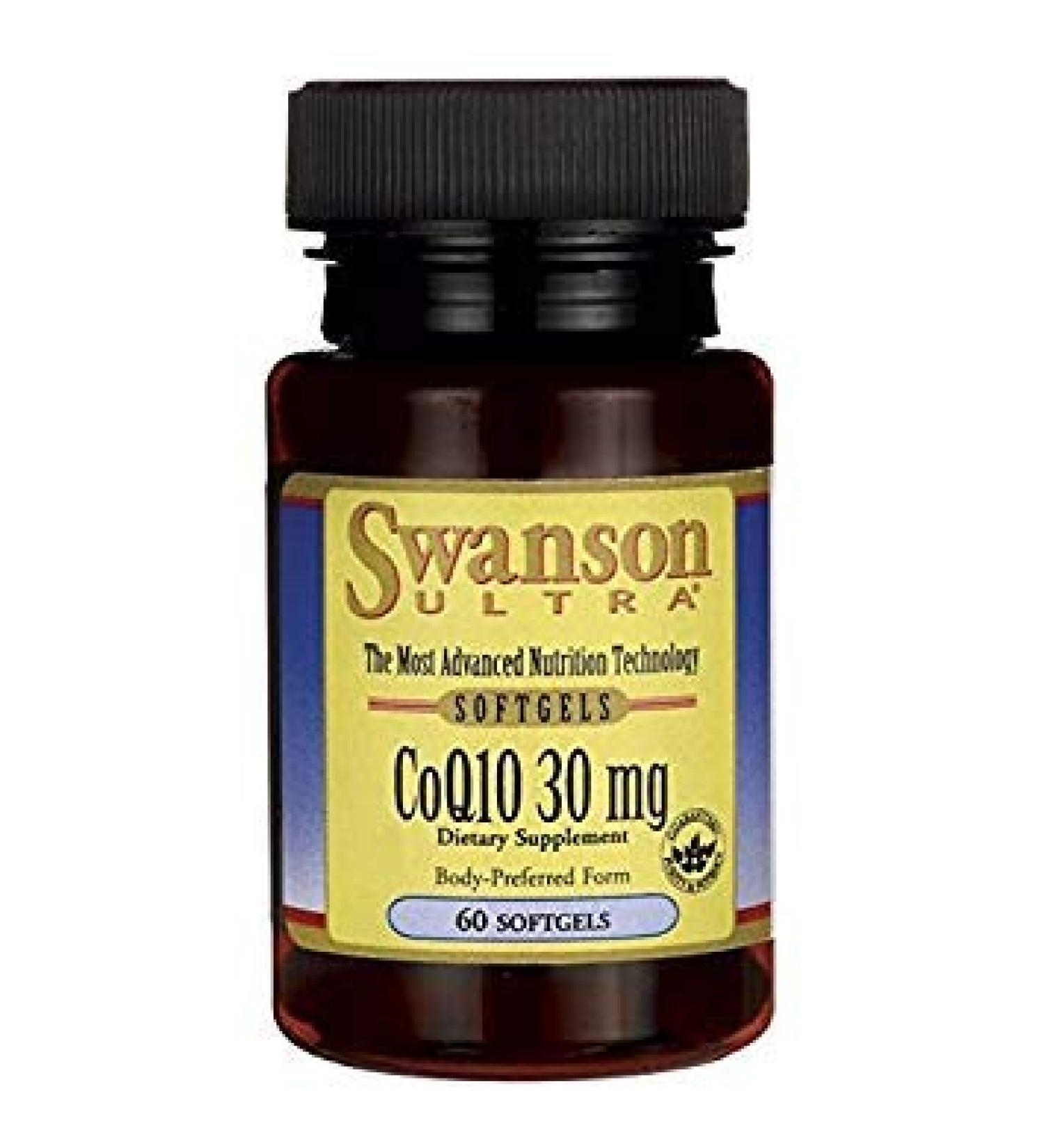 Buy Swanson CoQ10 30mg - 60 Softgels | Supports Heart Health & Energy Production | International Shipping Available - Buy Online on GoSupps.com