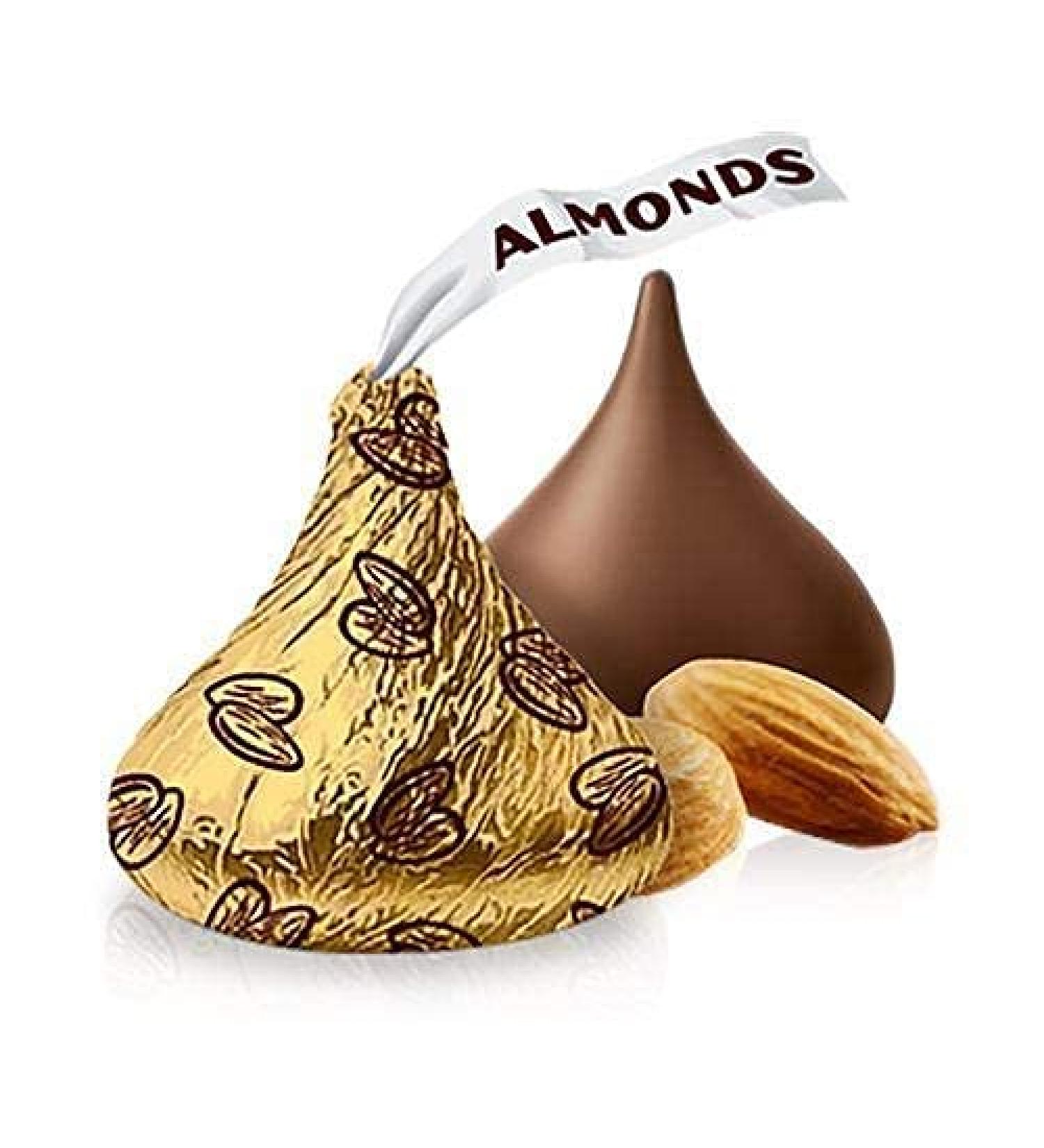 Hershe Kisses Almond Pouch 33.6 g (Pack of 12)