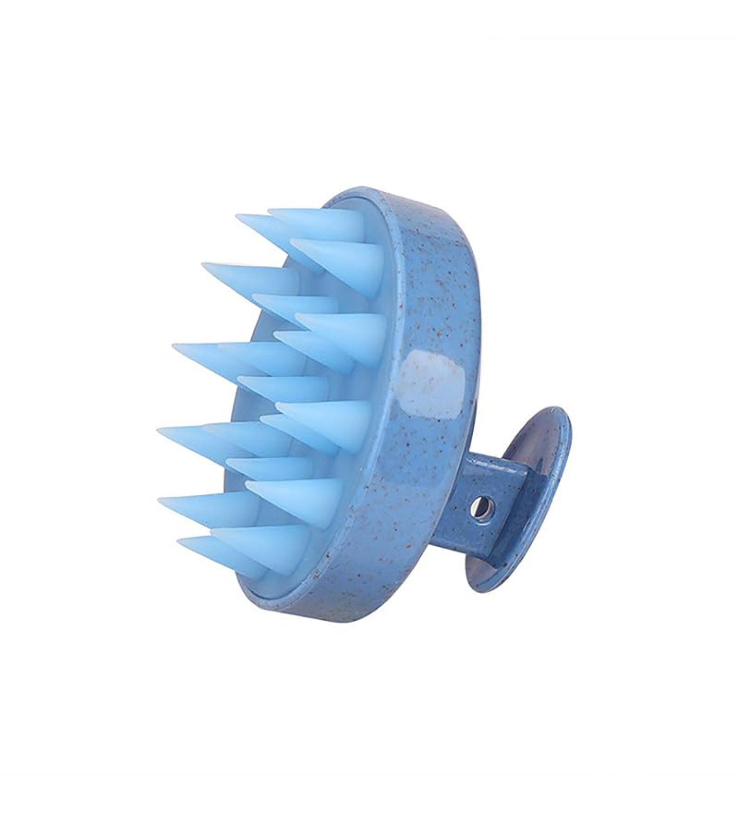 Wheat Straw Shampoo Brush - Eco-Friendly Scalp Massage & Foam Head Cleaner - Easy to Use Blue Shampoo Brush for a Thorough Clean - Buy Online on GoSupps.com