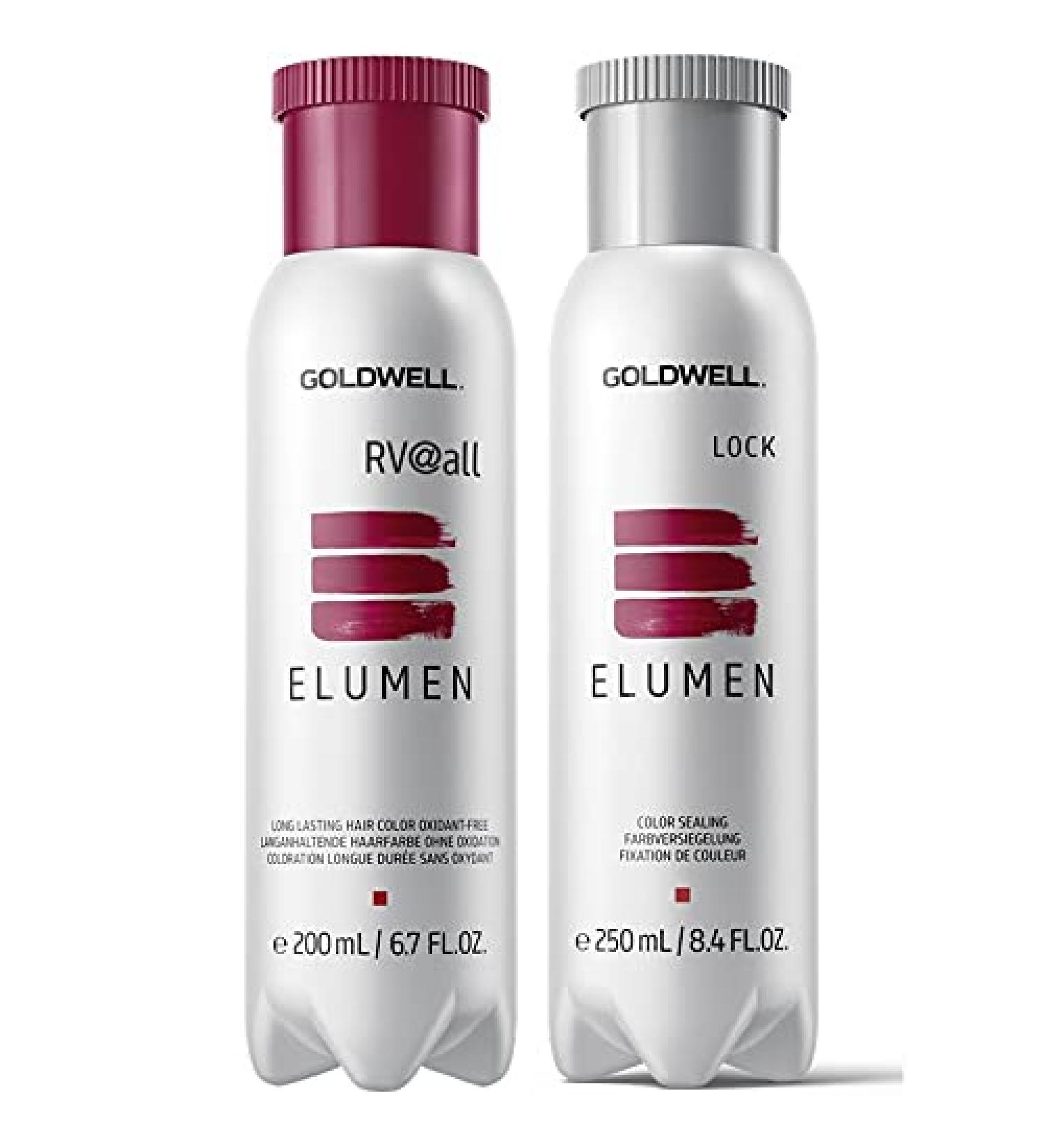Goldwell Elumen Hair Color RVall Red Violet 200ml + 250ml Lock Red 1 piece (1 pack)