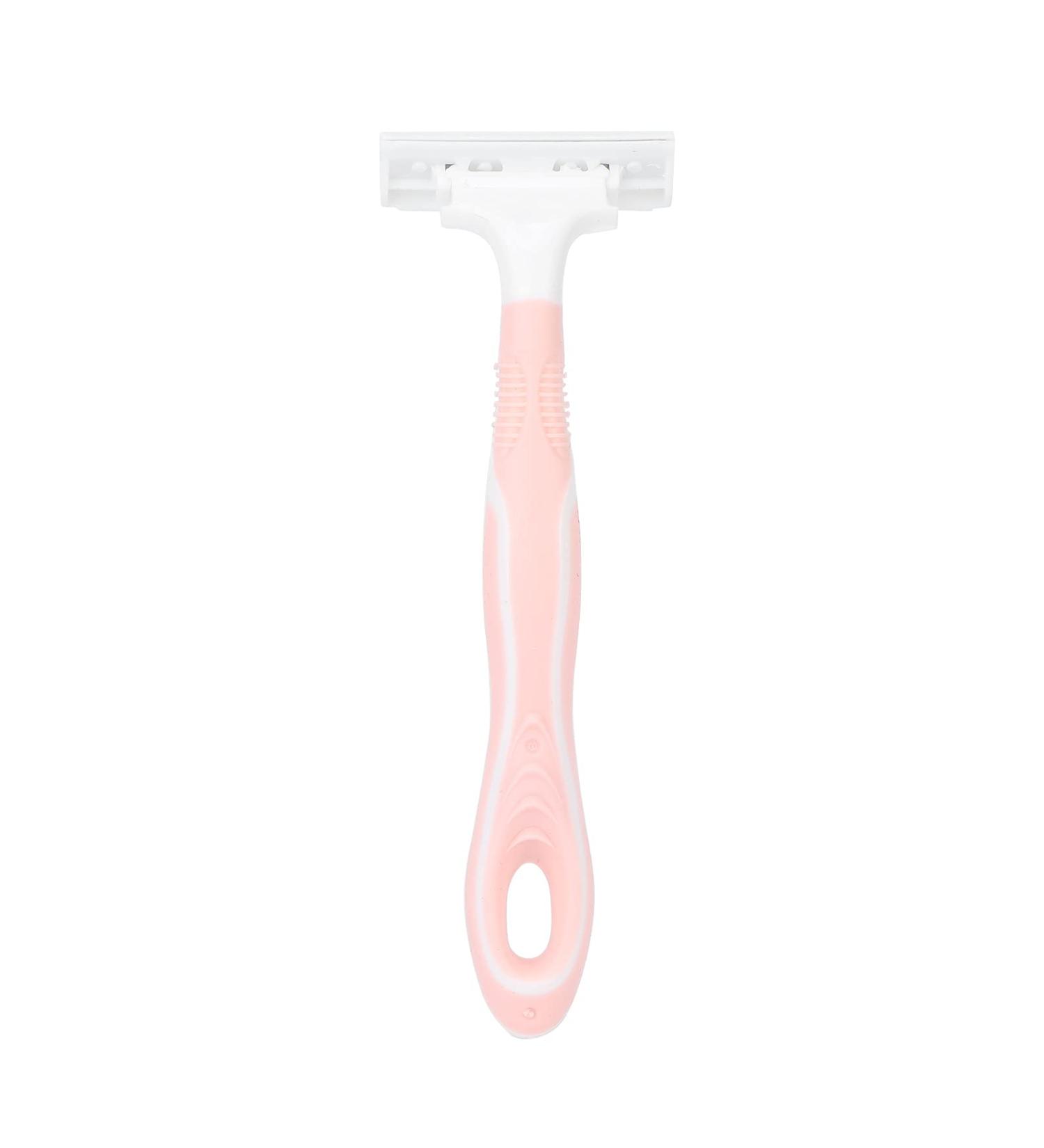 Portable Women's Stainless Steel Razor Cutter - Safe Manual Shaving Tool in Pink for Effortless Hair Removal - Buy Online on GoSupps.com