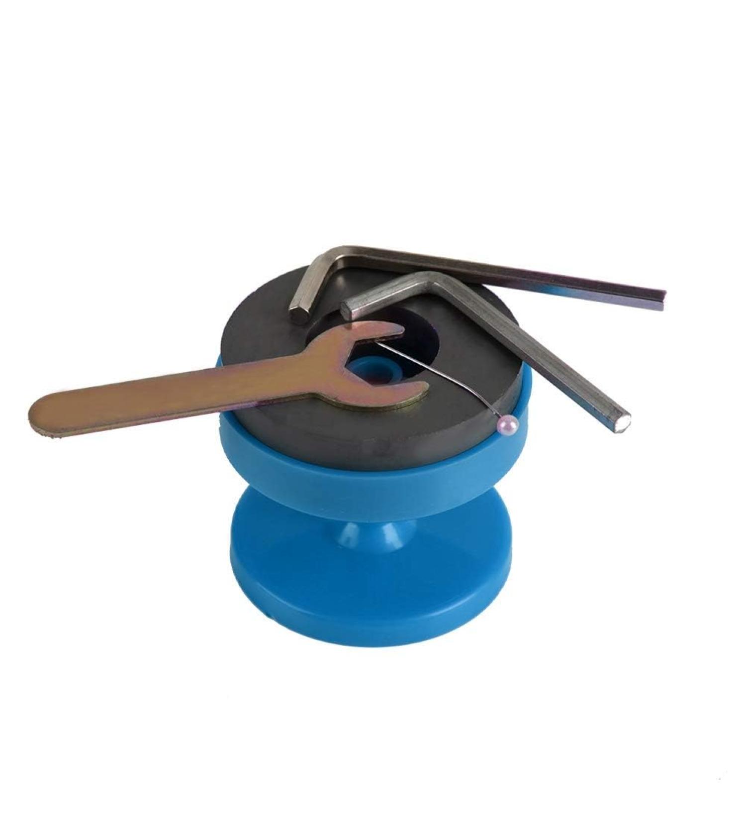 Magnetic Tooth Drill Holder - 6cm Small Dental Tool Oral Care Accessories for Dentists - Blue Color - Buy Online on GoSupps.com