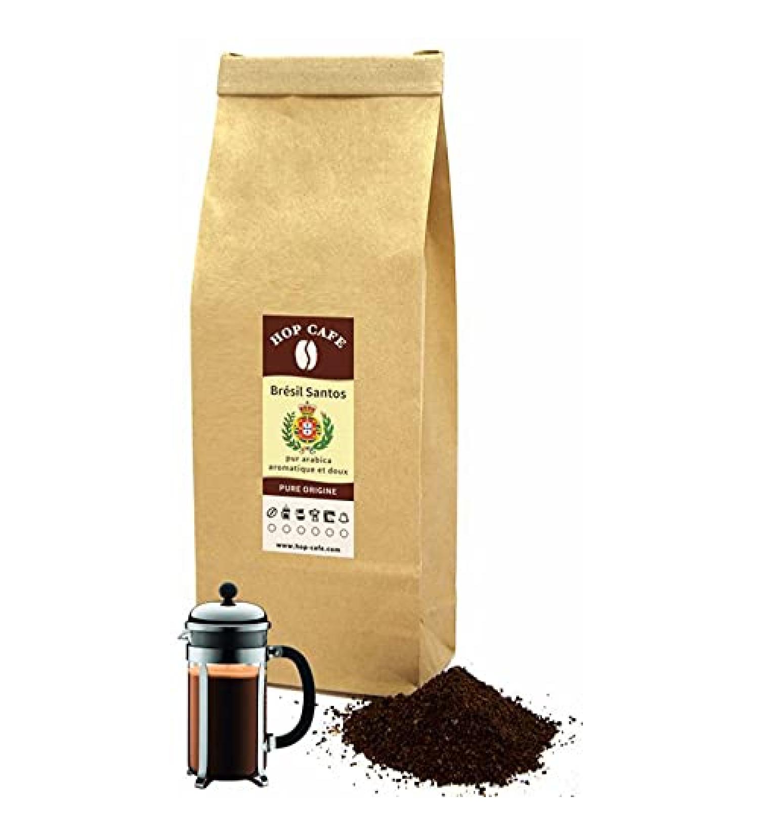 HOP CAFE Santos Ground Coffee Maker 500 g Pure Origin Brazil