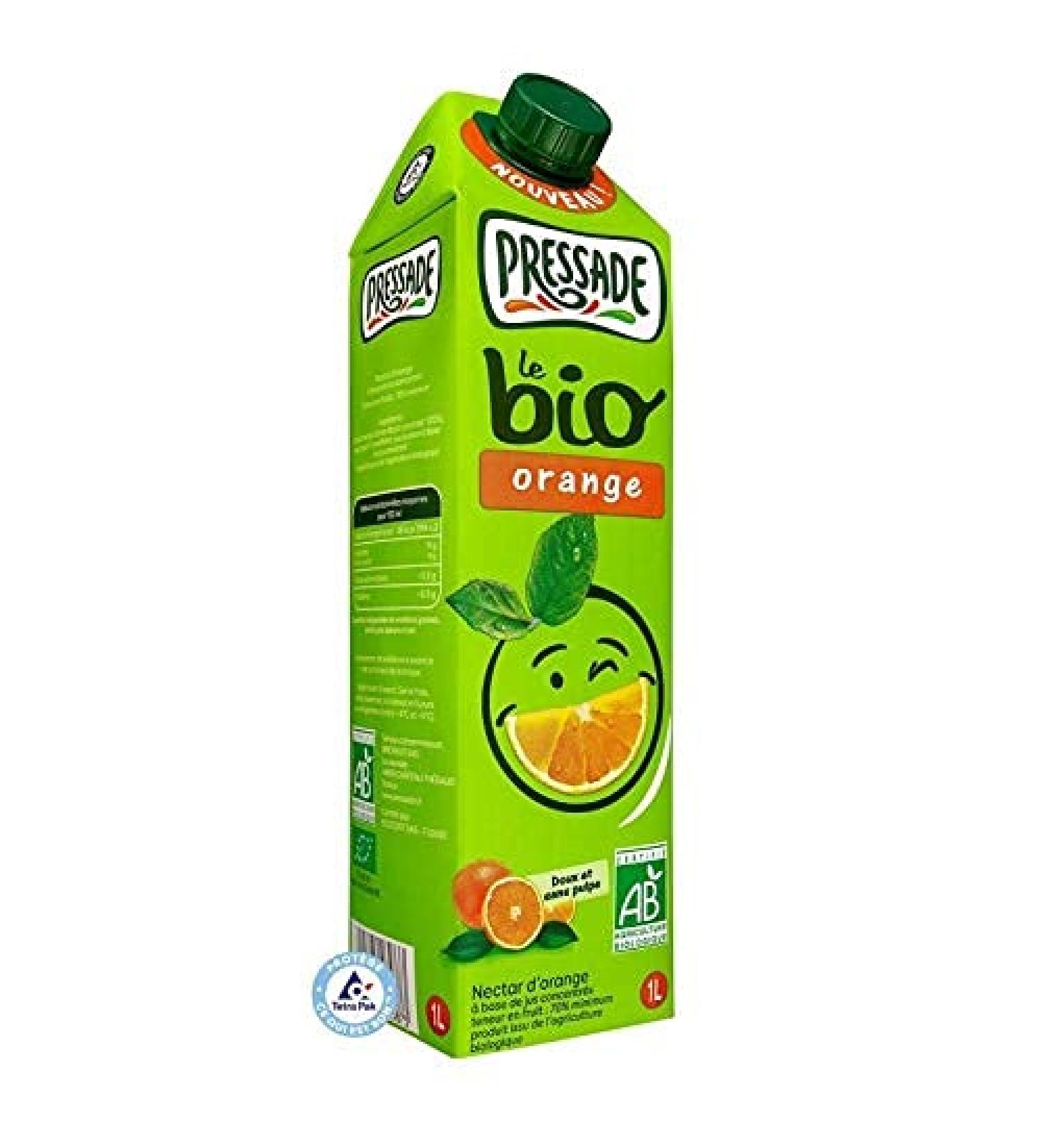 PRESSADE - Organic Orange Nectar 1L - Lot Of 4 - Sold By Lot
