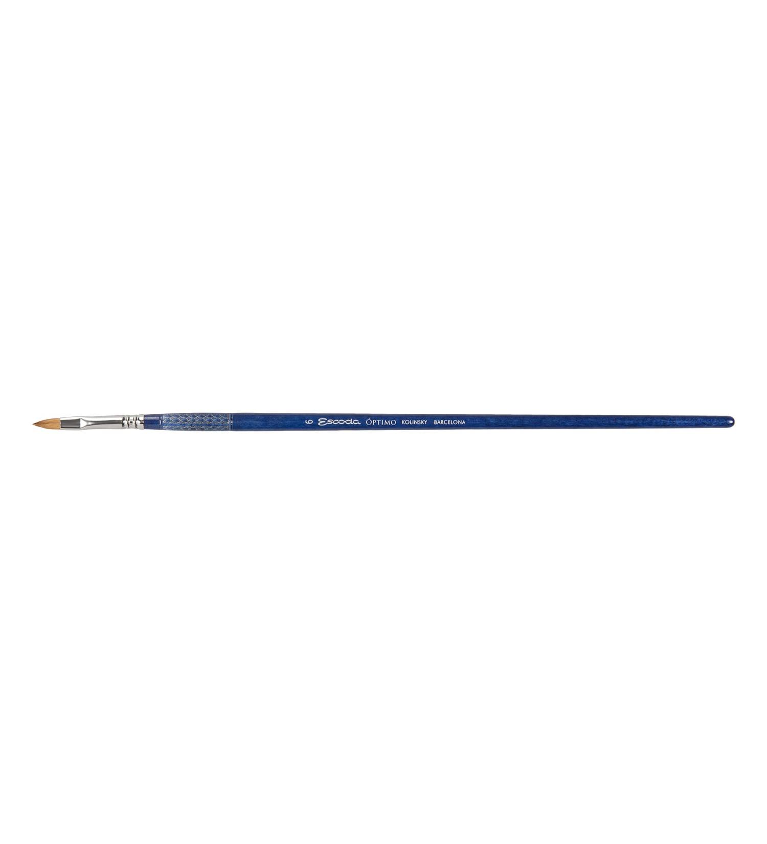 Escoda Optimo Series Kolinsky Filbert Paint Brush - Size 6 | Long Handle for Oil & Acrylic Artists - Buy Online on GoSupps.com
