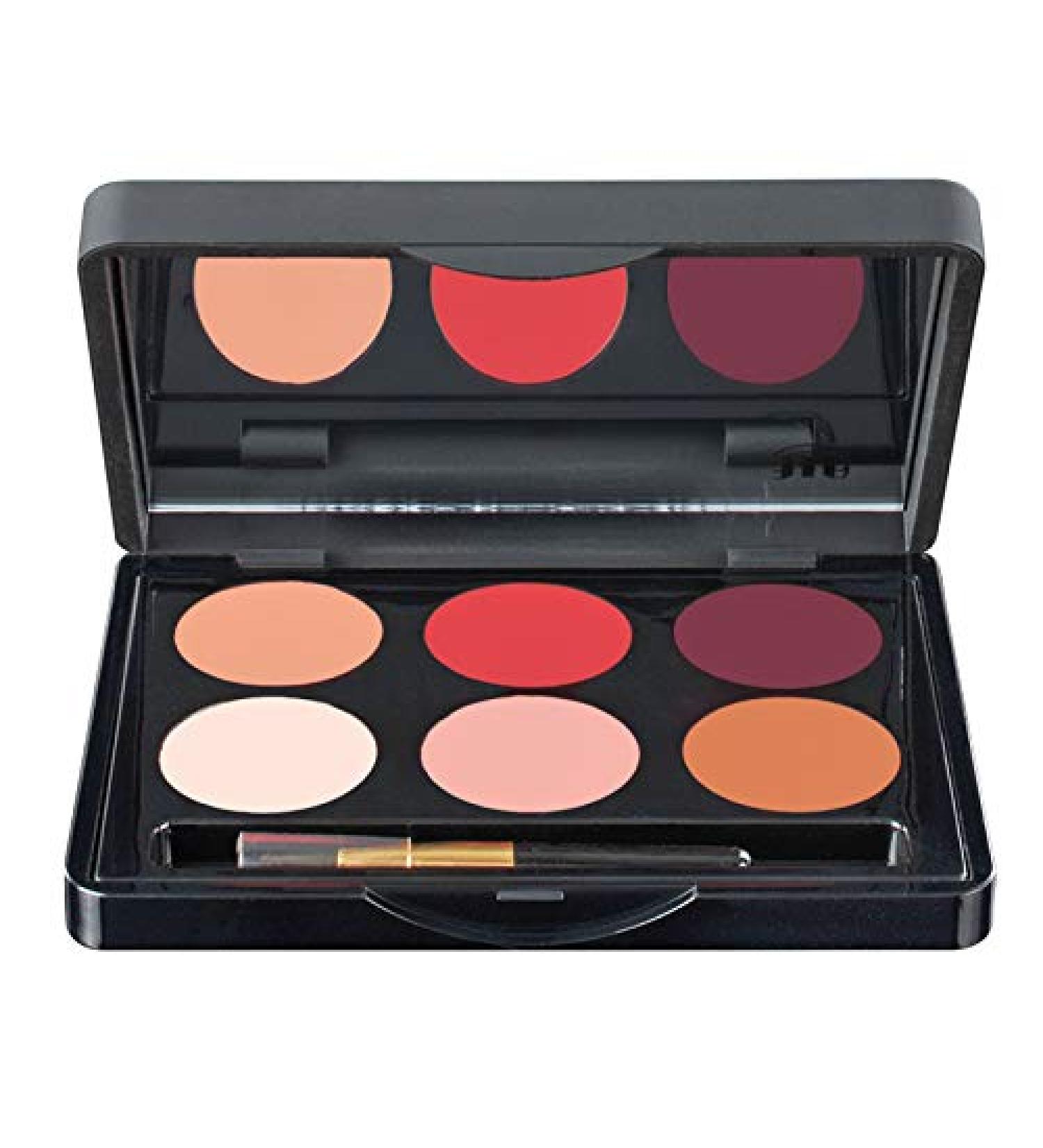 Make-Up Studio Lip Shaping Palette with Mirror, Lip Brush, Primer & 2 Matte Lipsticks - Red Meets Purple - Buy Online on GoSupps.com