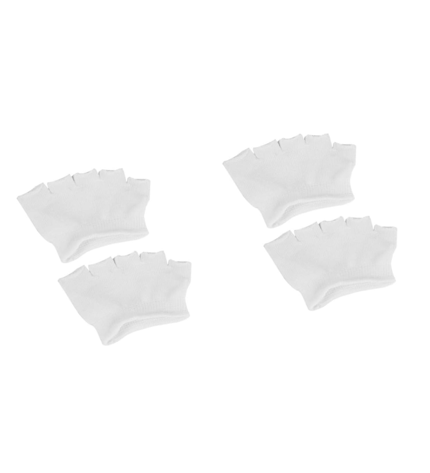 Beavorty 8 Couples Five Toes Socks - High Heel & Pump Socks for Women | Comfortable Toe Protection & Thick Half Socks for Men & Women in White - Buy Online on GoSupps.com