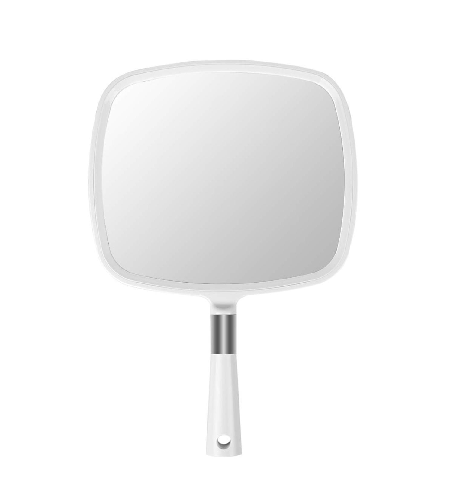 Large Snowflakes Hand Mirror with Handle - Handheld Hairdresser Mirror (White) - Buy Online on GoSupps.com