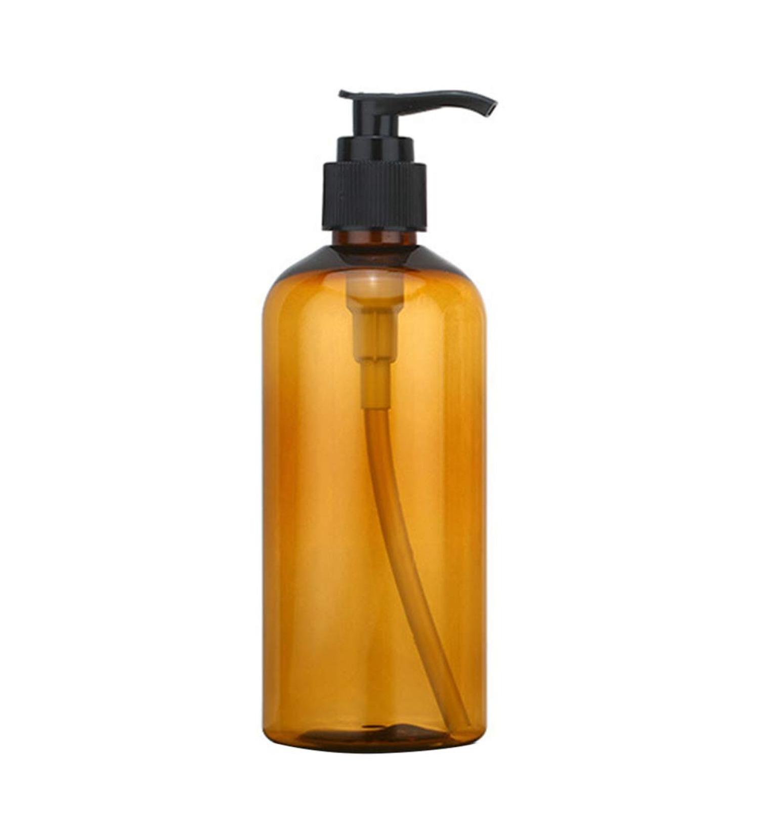Geminimall Refillable Shampoo & Lotion Bottles - 100/200/300 ml Brown Plastic Containers for Shower & Massage Oil - Buy Online on GoSupps.com