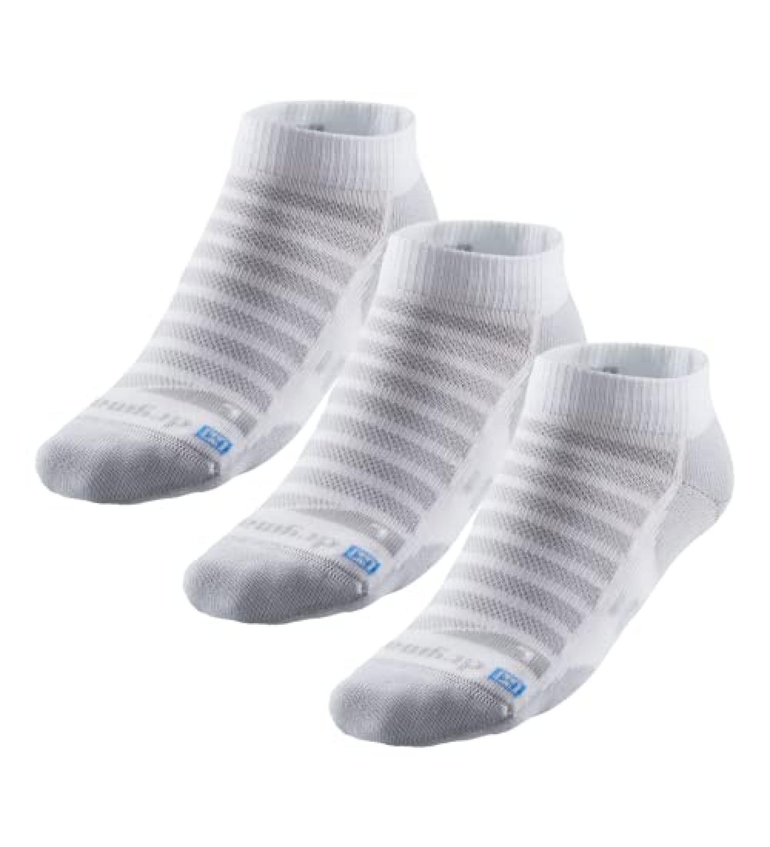 R-Gear Drymax Low Cut Running Socks 3 Pack - Men and Women | Breathable Moisture Control, Anti-Blister | White, Medium Cushion Large - Buy Online on GoSupps.com