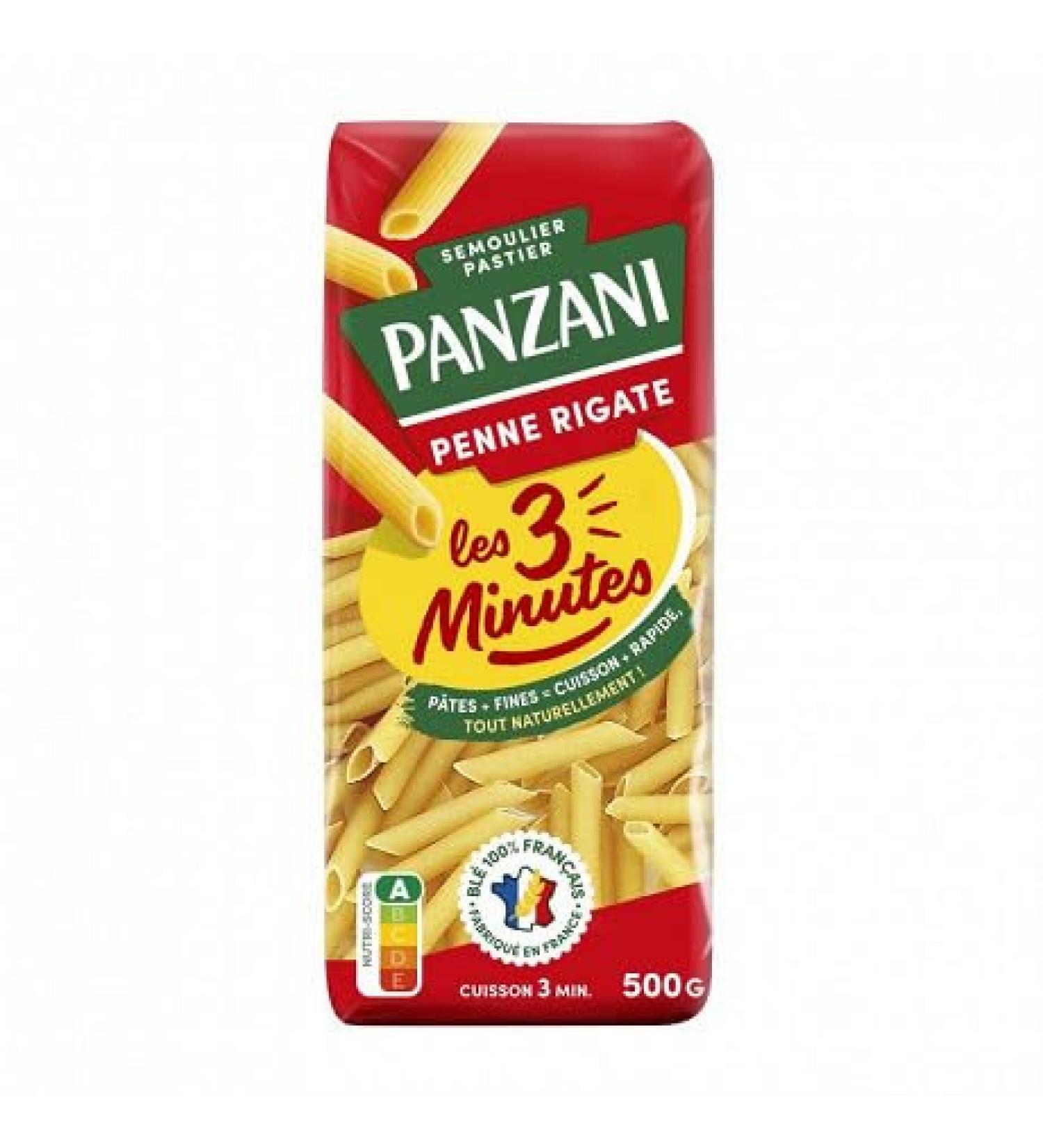 PANZANI | Panzani Pates Quick Cooking Penne Rigate 500G | Lot Of (3) | free shipping