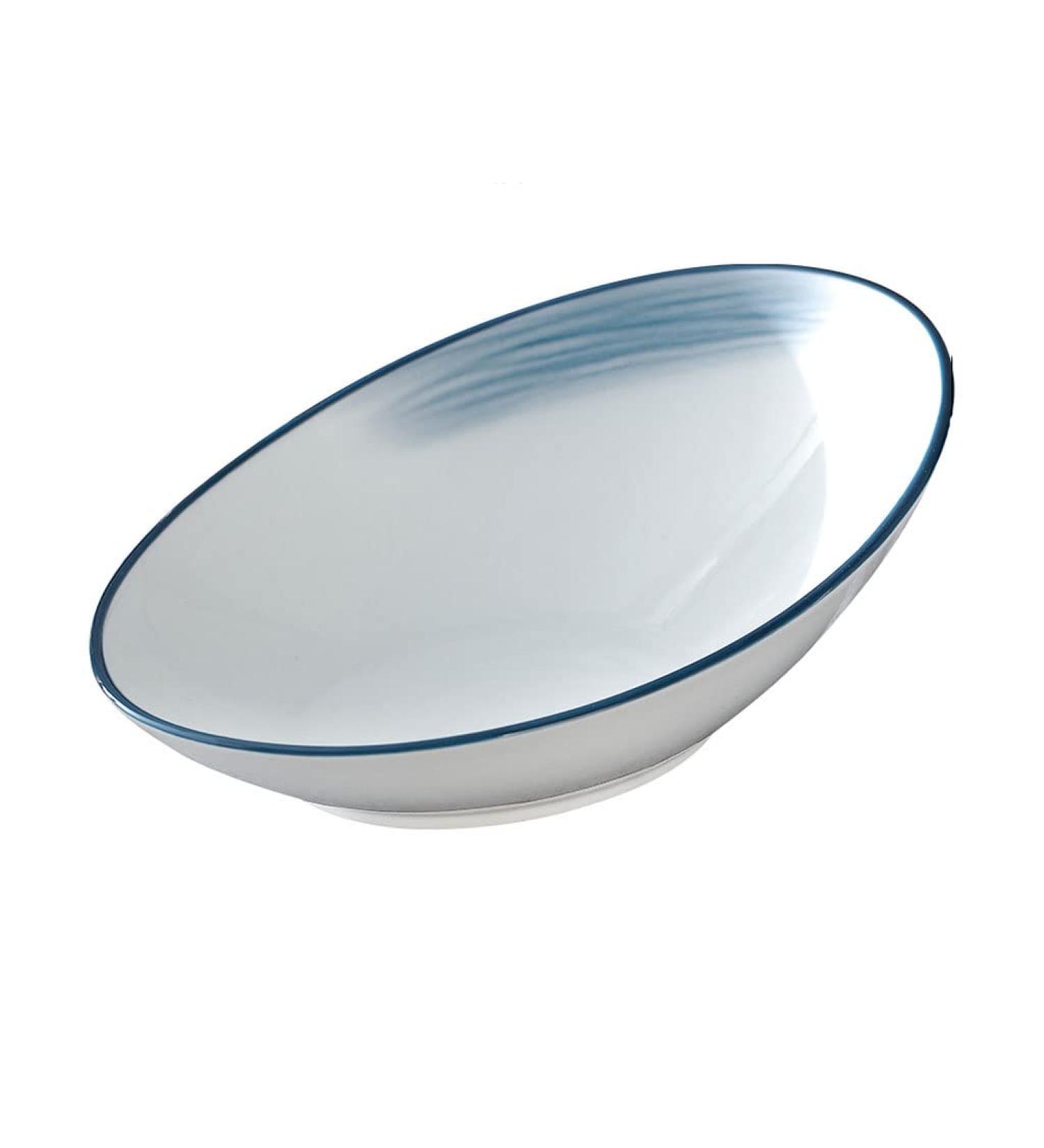 Salad Bowls Mixing Bowls Salad Bowl Ceramic Fruit Bowl Side Dish Plate Oblique Bowl Home Kitchen Restaurant Vegetable Salad Bowl Pasta Bowl Salad Bowl Pasta Bowls(A2pc Small) (A2pc Large) - Buy Online on GoSupps.com