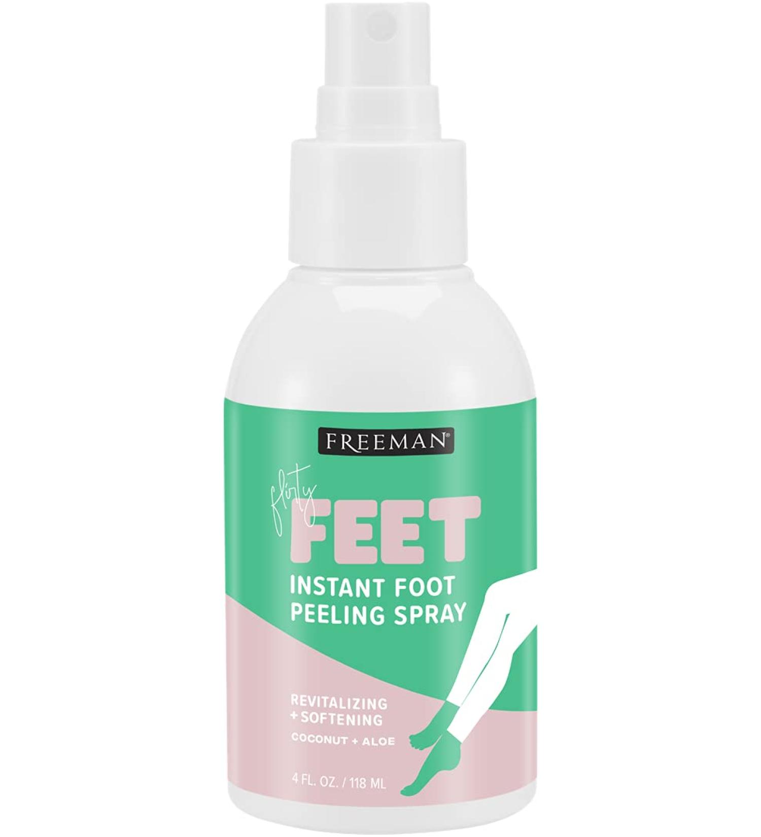 Freeman Beauty Flirty Feet Instant Foot Peeling Spray â€“ Coconut & Aloe, 4 fl oz - Buy Online on GoSupps.com