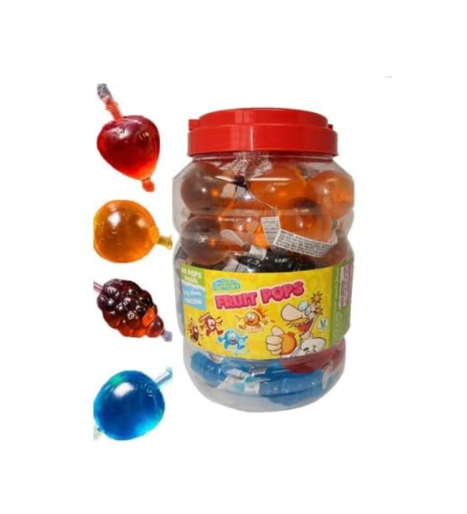 TIK Tok Challenge Crazy Candy Factory Fruit Pops Jelly Jellies Viral Candy Sweets 44 Pack of Fruit Pops 35ml Gift Hamper For Birthday Christmas Sold By Kidzbuzz