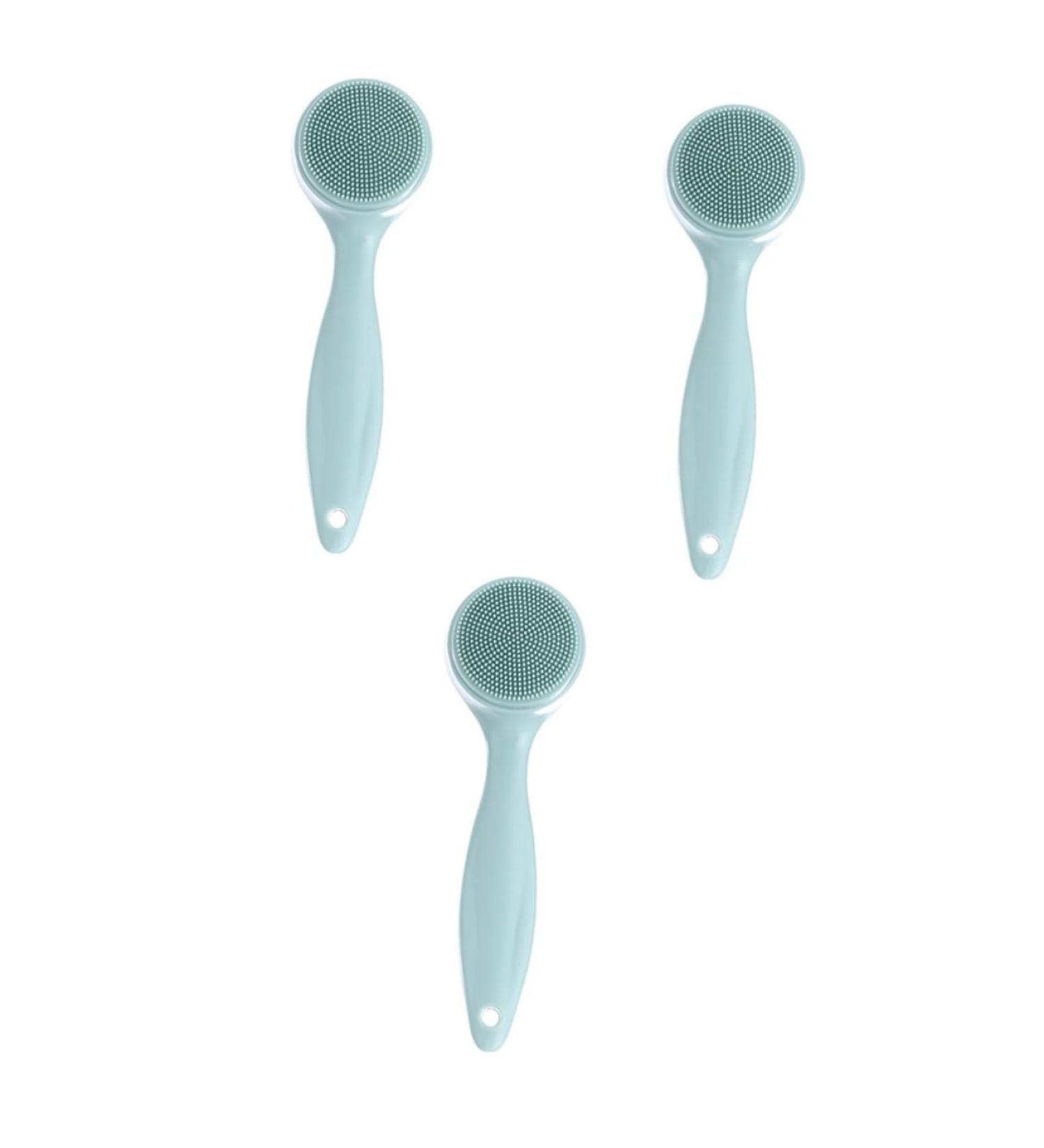 3 Sets Cleansing Brush - Manual Facial Scrub Brush & Silicone Pore Scrubbers for Deep Cleaning | Perfect for All Skin Types - Buy Online on GoSupps.com