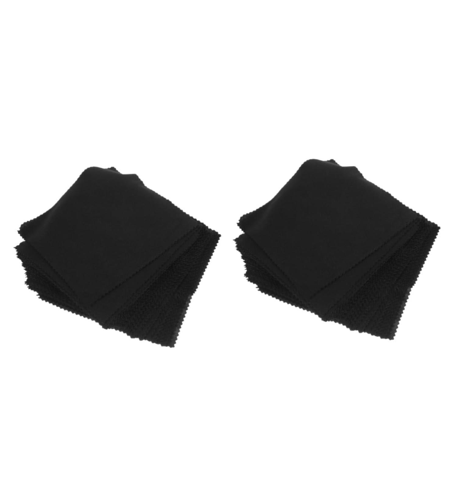 FRCOLOR 100 Pcs Microfiber Eyeglass Cleaning Wipes - Premium Glasses Lens Cloths 2 Black Packs (12x12 cm) - Perfect for Eyeglass Care & International Shipping - Buy Online on GoSupps.com