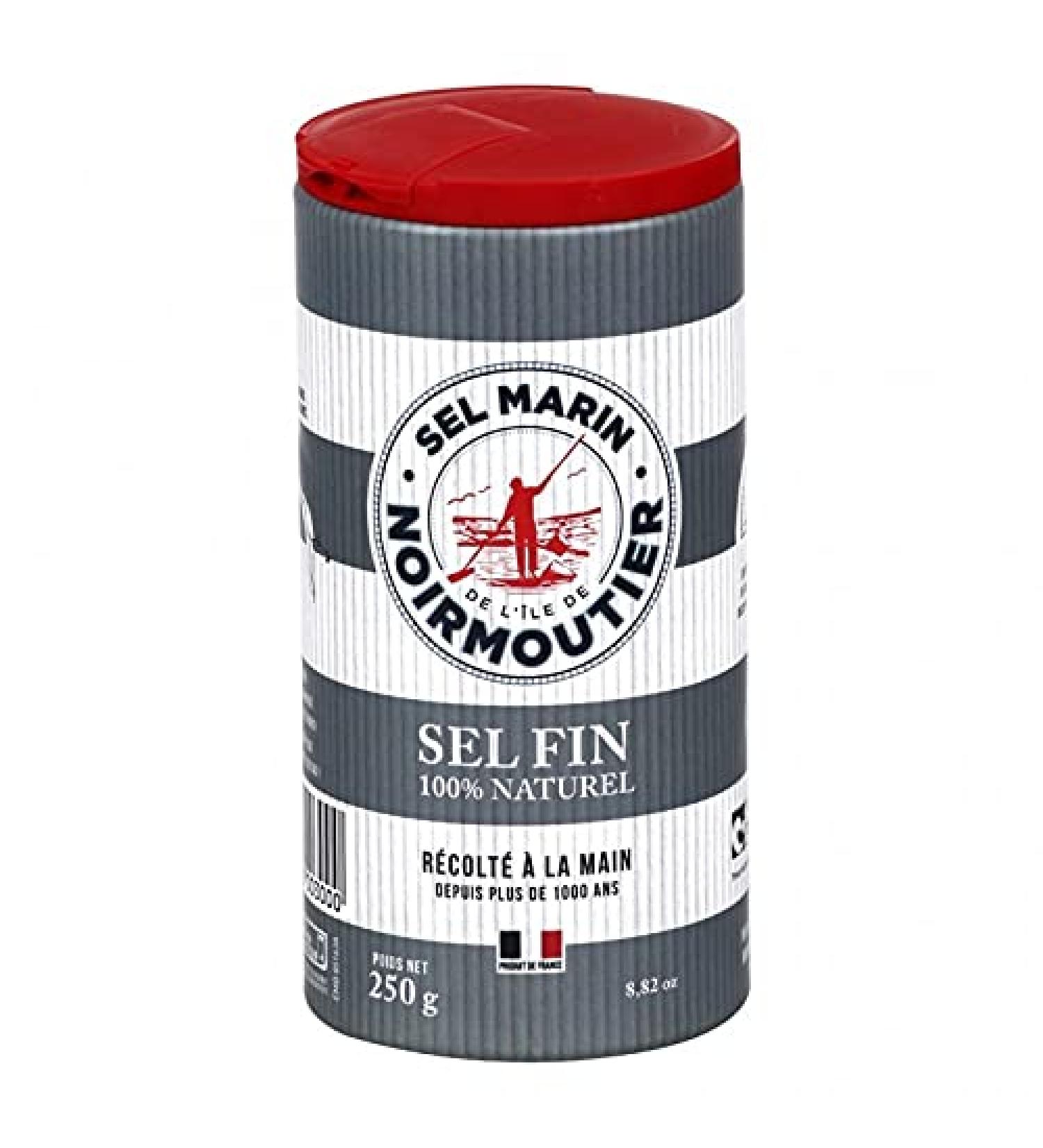 Noirmoutier 100% Natural Hand Harvested Fine Salt 250g (Pack of 3)