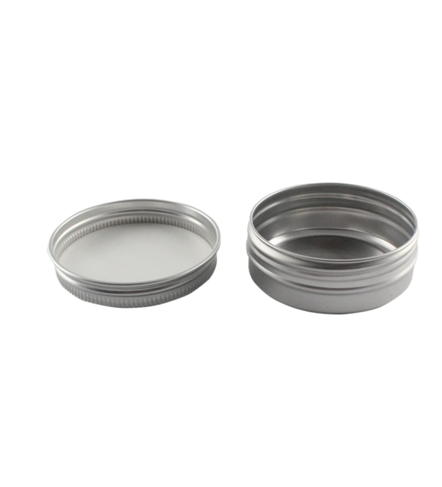 VINTORKY Box Tea Containers Candy Containers for Kitchen Tea Canister Containers with Lids Balm Cosmetic Jars Trip Lotion Aluminium Jar Purses Cream Jars with Lids Travel Metal Candle Size 2 Silver - Buy Online on GoSupps.com