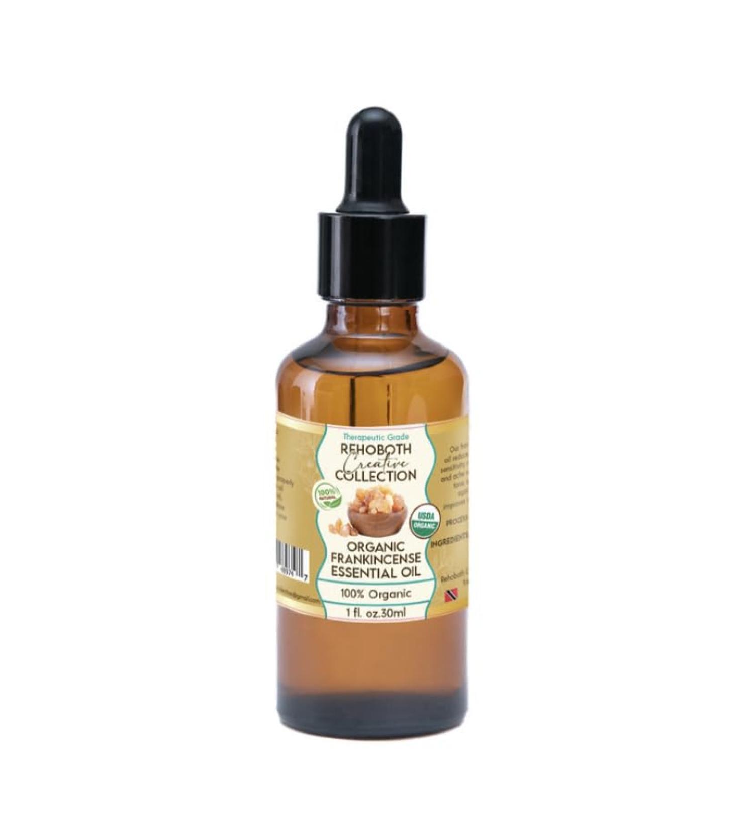 Rehoboth Creative Collection Organic Frankincense Essential Oil - 100% Pure Therapeutic Grade for Skin Therapy & Natural Calm - 1 Fl. oz - Buy Online on GoSupps.com
