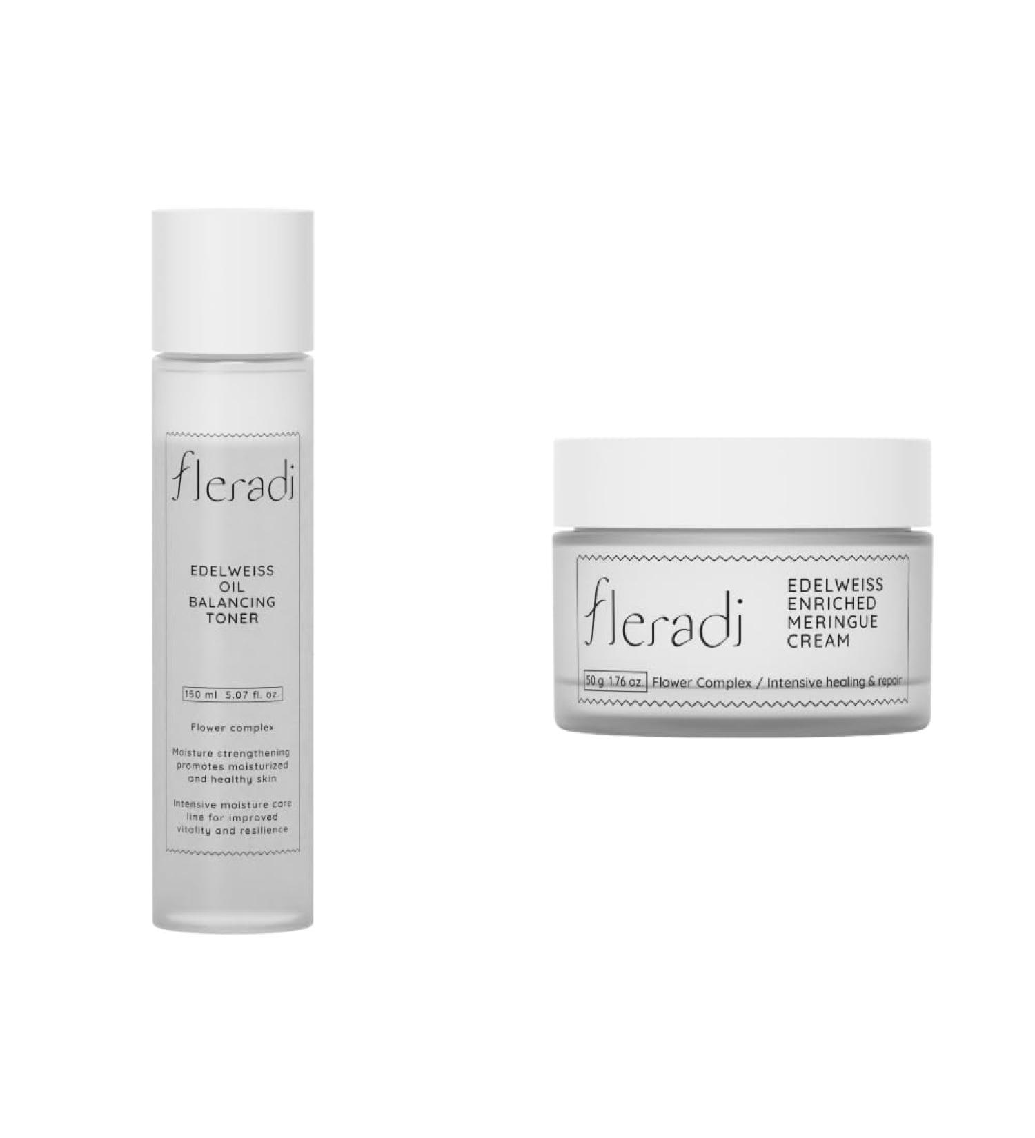 Fleradi Edelweiss Skincare Bundle(Toner + Cream) - Buy Online on GoSupps.com