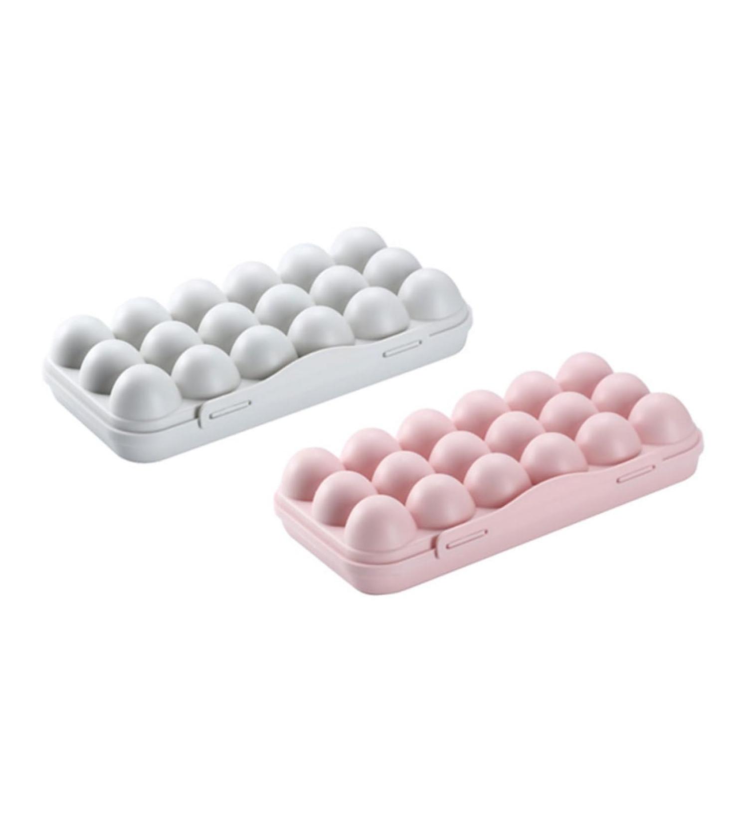Generic Serving Tray 2pcs 18 Egg Storage Box Filled Plastic Eggs Egg Tray for Refrigerator Home re-usable Assorted Color 30x15cm - Buy Online on GoSupps.com