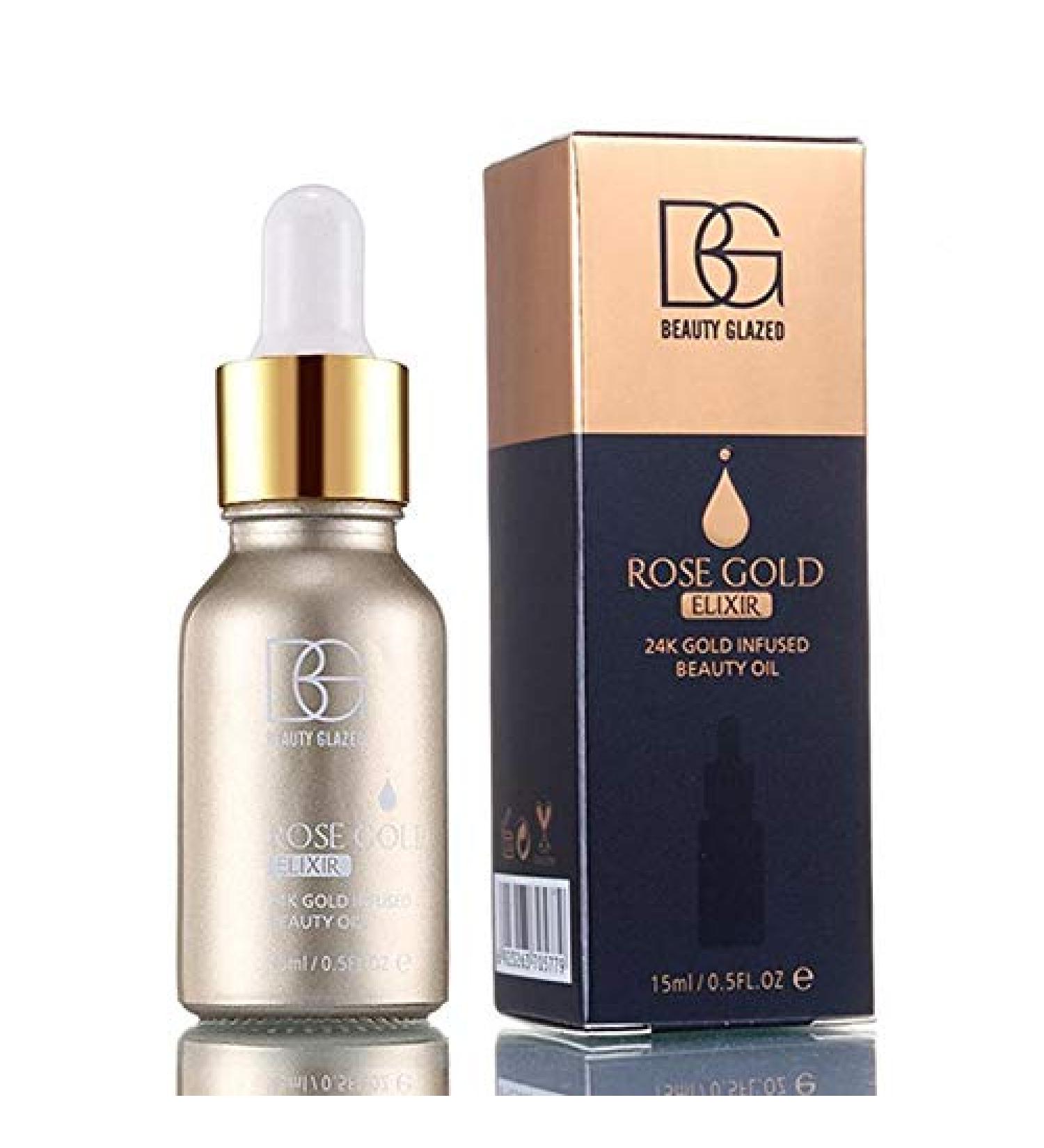 24K Rose Gold Elixir Liquid Foundation - Moisturizing Clear Remover & Anti-Aging Essential Oil for Skin & Lips - Buy Online on GoSupps.com