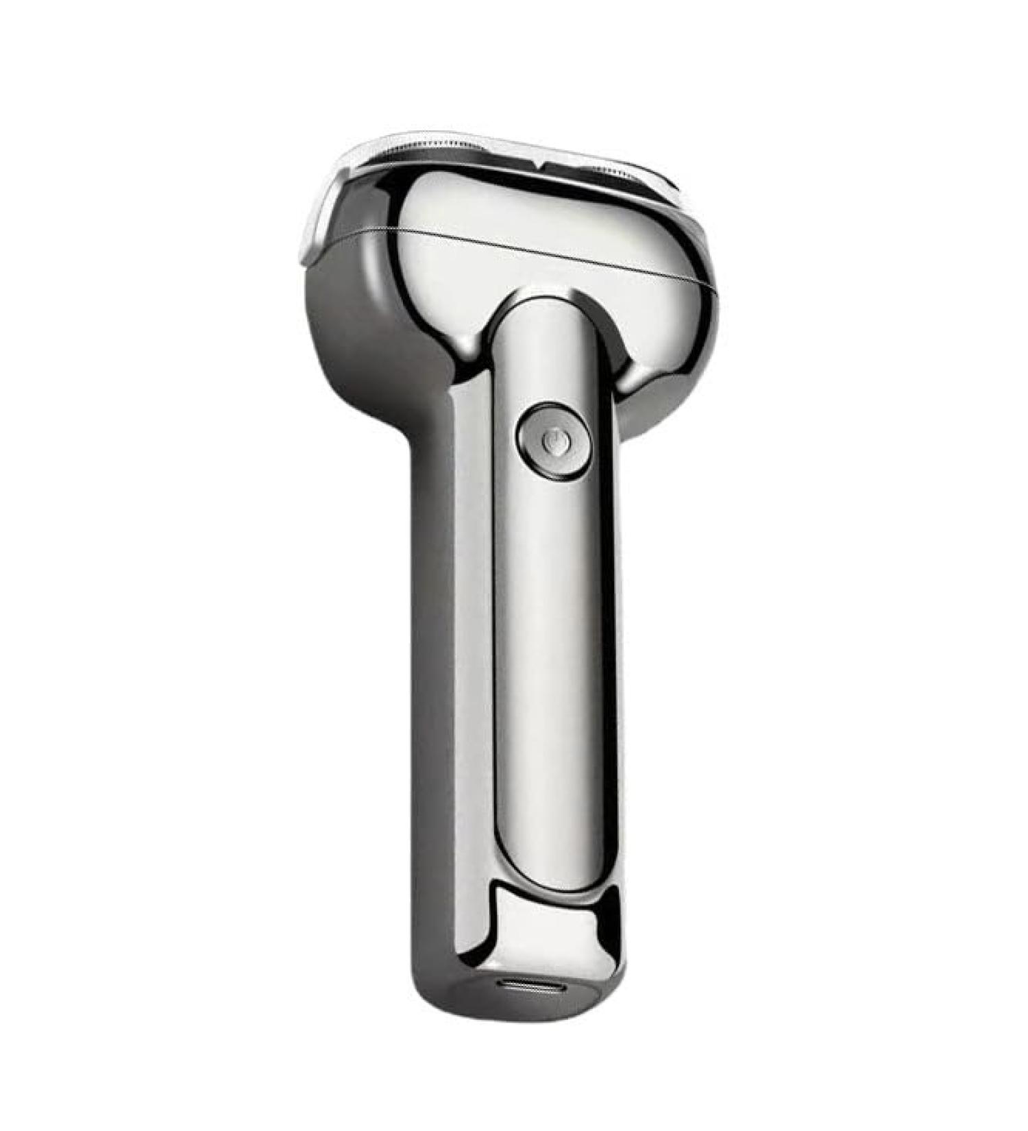 Men's electric razor portable mini razor small smart beard knife dry and wet available USB charging a gift for dad's boyfriend (bright silver +1 cutter head) - Buy Online on GoSupps.com