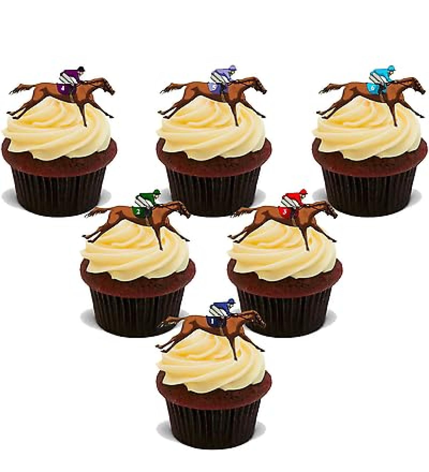 54 HORSE RACING STAND UP Edible RICE Wafer Cake Toppers D1 GRAND NATIONAL ASCOT