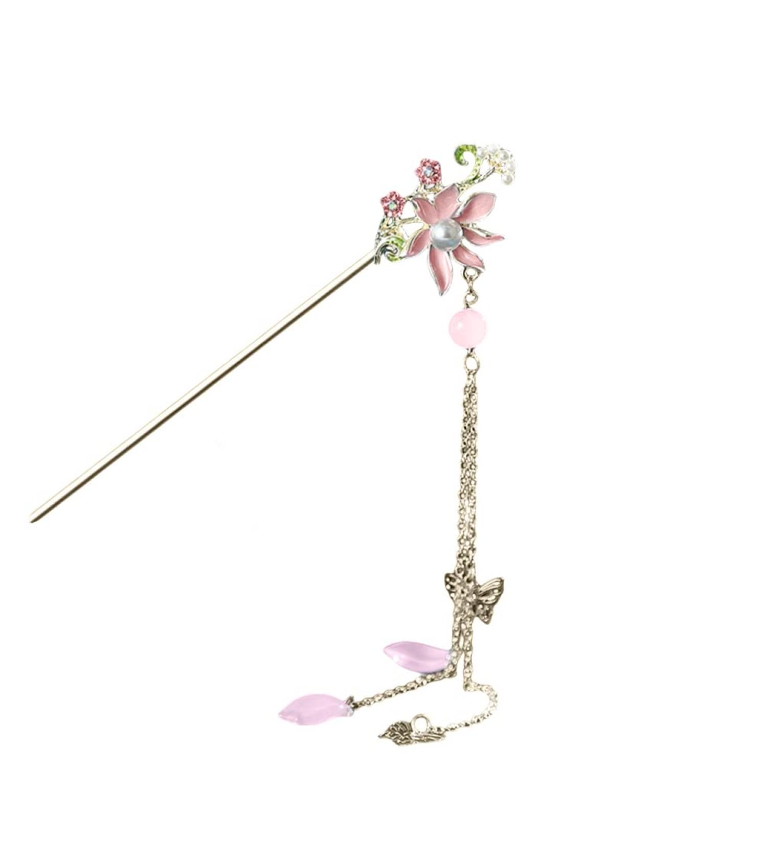 URFEDA Chinese Hair Stick Lotus Flower Hair Clips Shiny Metal Hair Sticks Rhinestone Hair Chopsticks Vintage Hair Stick Elegant Hair Sticks Fashion Hair Stick Hair Accessories for Women Girls - Buy Online on GoSupps.com