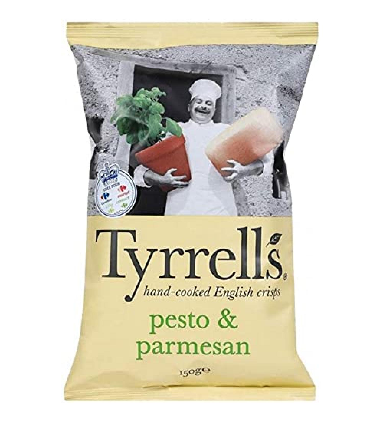 Tyrrell's Pesto and Parmesan Crisps 150g (pack of 3)