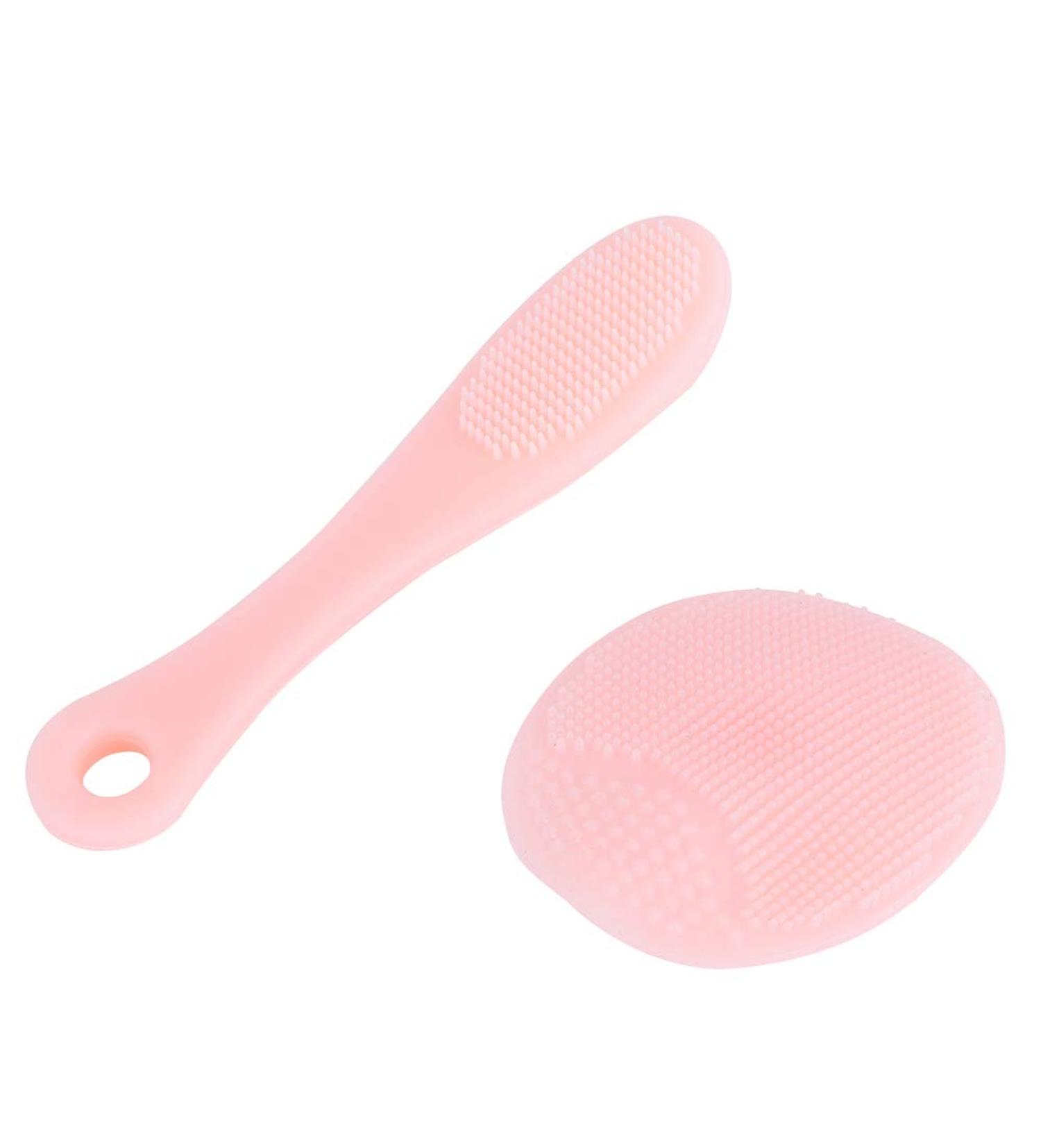 Silicone Face Scrubber Manual Facial Cleansing Brushes Face Massager and Exfoliator Handheld Mat For Sensitive Delicate Dry Skin (2pcs set) - Buy Online on GoSupps.com