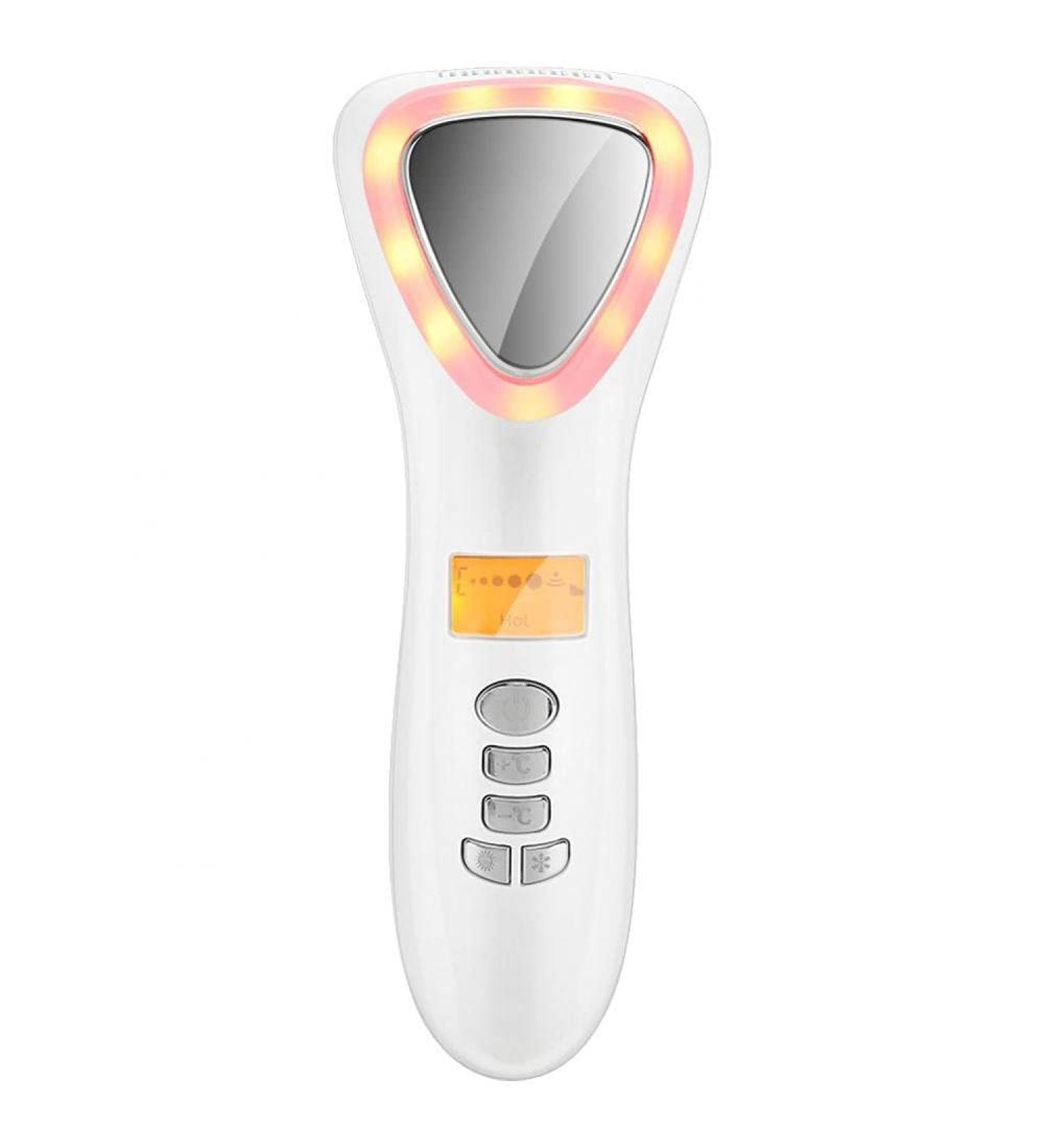 Ultrasound Hot & Cool Skin Massage Device | Sonic Vibration Face Care for Pore Minimization & Anti-Aging - Buy Online on GoSupps.com