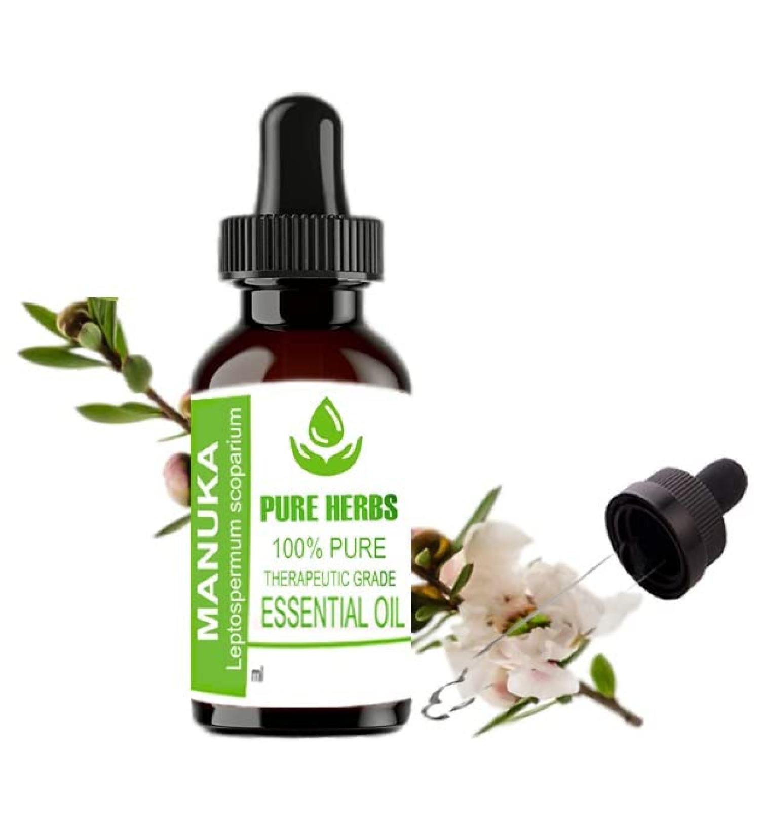 Buy Pure Herbs Manuka Essential Oil 15ml - Premium Leptospermum Scoparium - International Shipping Available - Buy Online on GoSupps.com