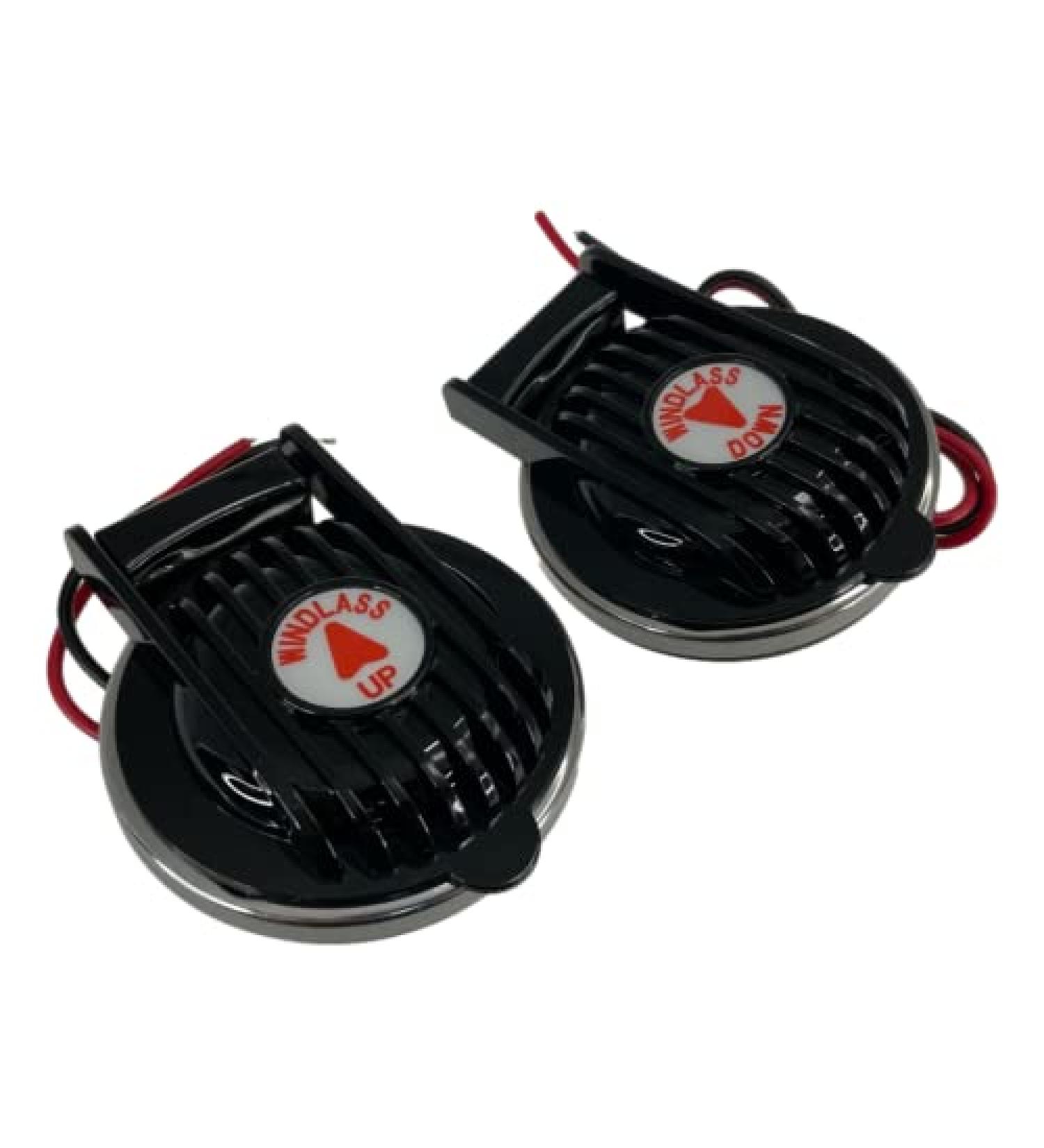 Pactrade Marine Boat Anchor Windlass Winch Foot Switch Black 12/24V 5A - Stainless Steel Rim, 1 Pair - Buy Online on GoSupps.com