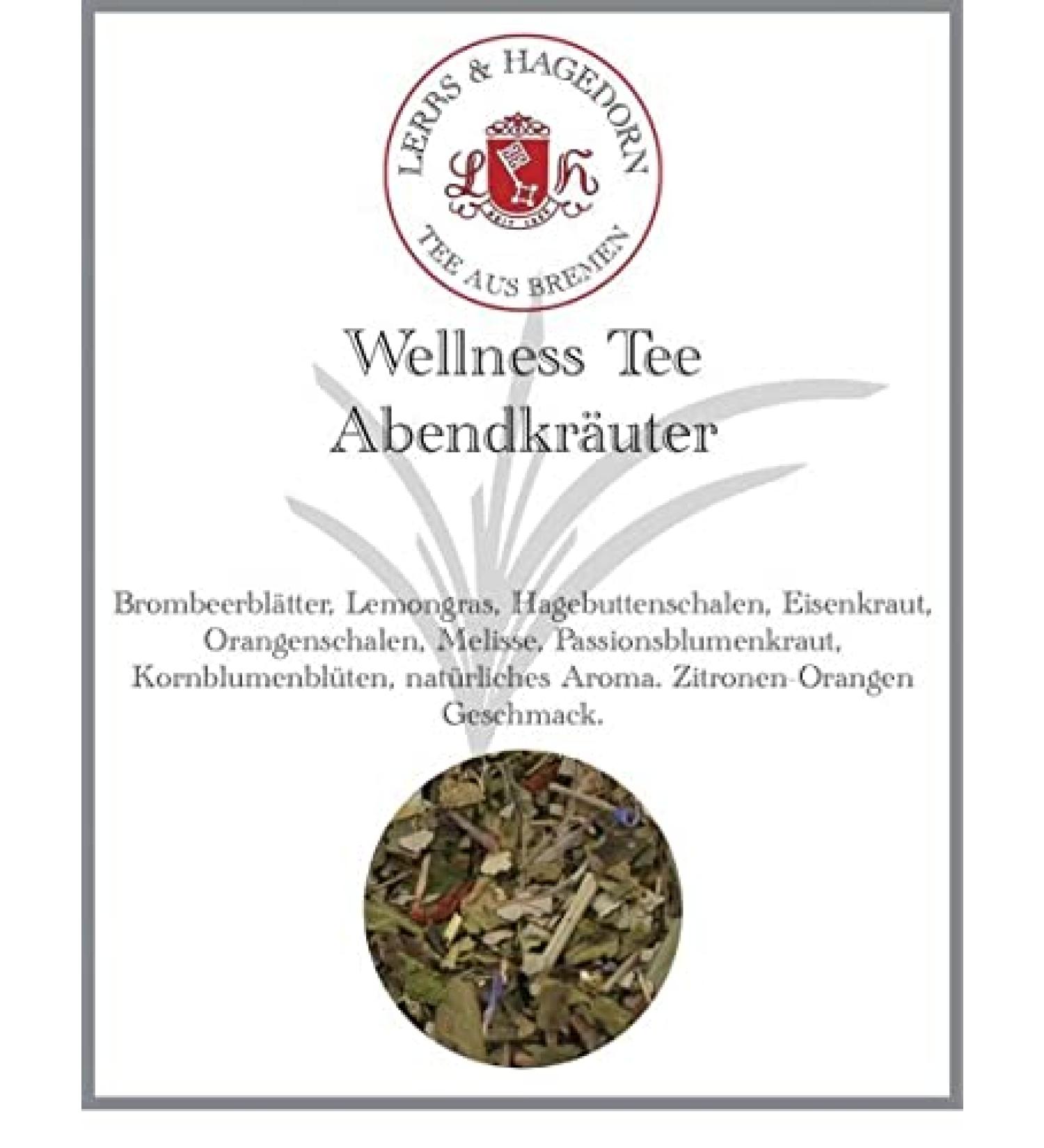  Lerbs & Hagedorn Wellness Evening Herbal Tea 250g - Buy Online on GoSupps.com