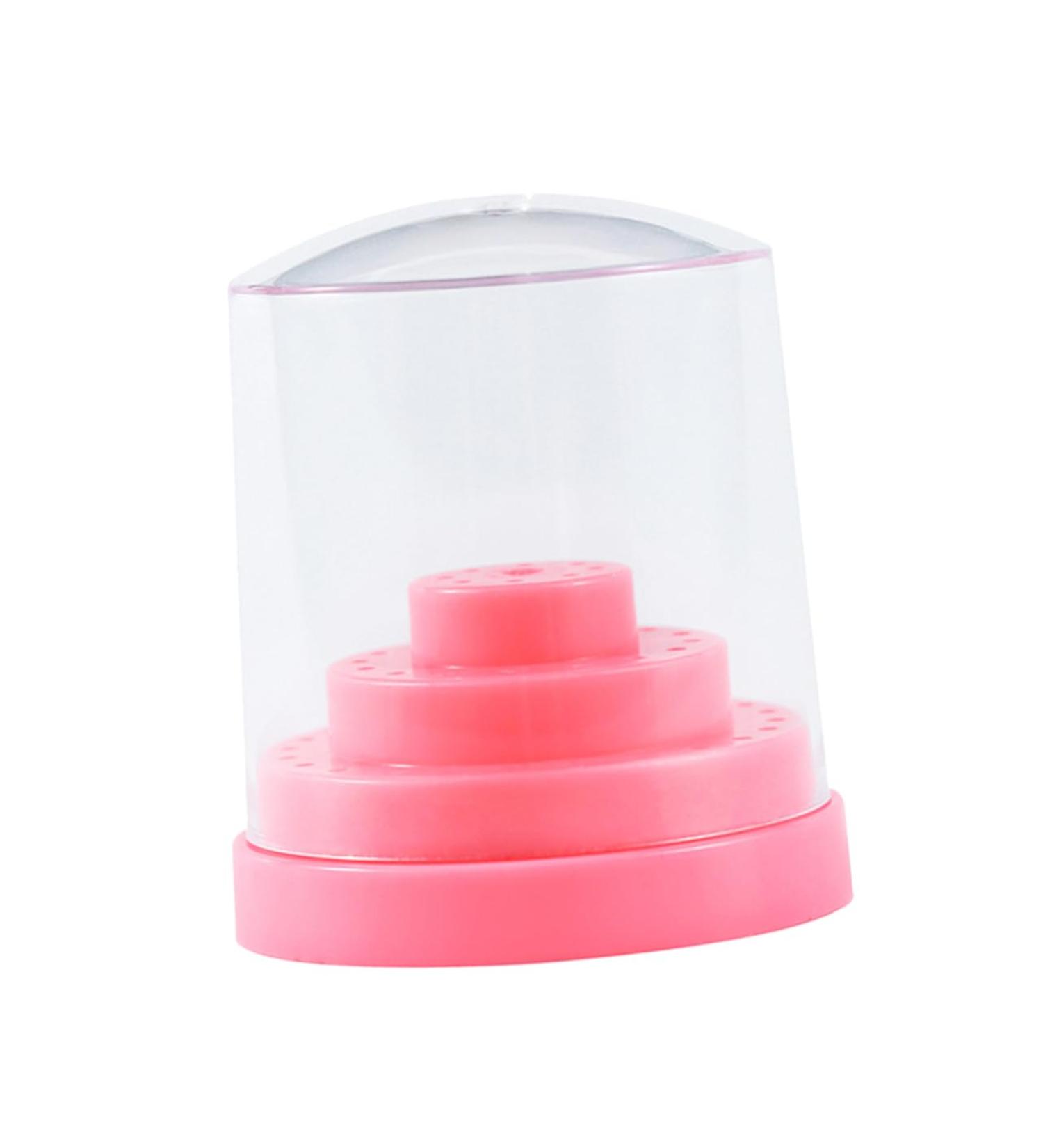 POPETPOP 1pc 48 Nail Drill Bits Holder Display Holder Stand Nail Grinding Head Storage Nail Bit Holder Container Manicure Drill Bits Holder Nail Display Stand Bracket Box Multicolor Size 1 Pink - Buy Online on GoSupps.com