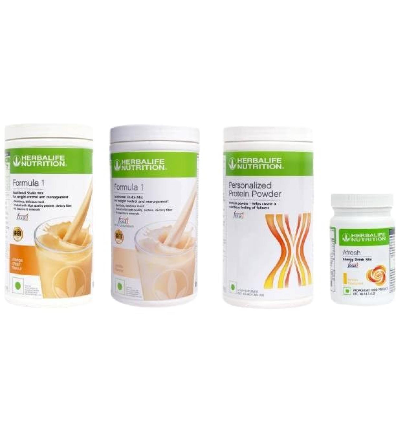 Formula Mix Shake ShakeMate Afresh Shake Mate Shake Mix Shake (PP400g Afresh Vanilla&Orange) Pack of 4 - Buy Online on GoSupps.com