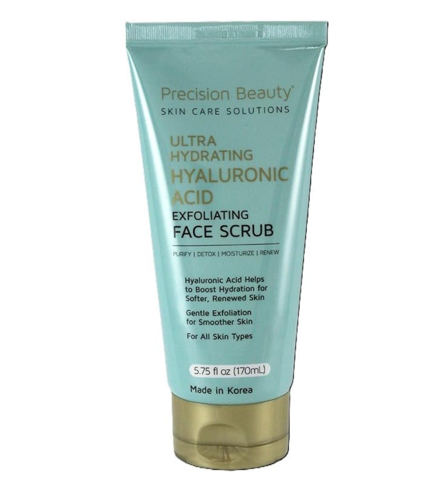 Precision Beauty Hyaluronic Acid Face Scrub Ultra Hydrating Exfoliating 5.75 oz